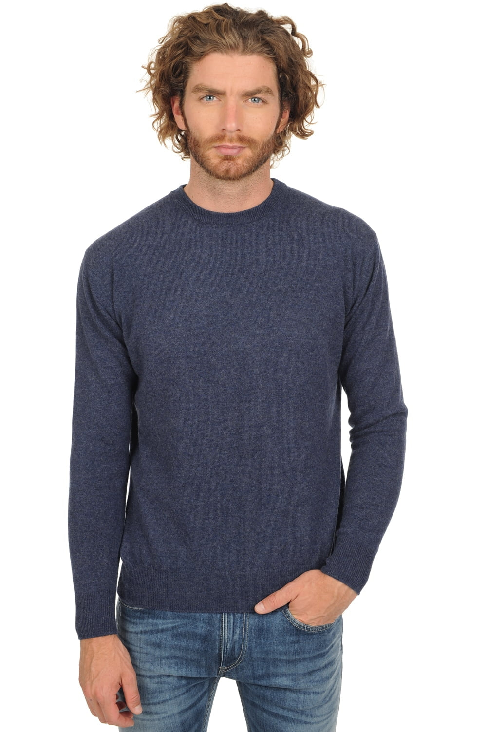 Nestor Kaschmirpullover Herren - Indigo - Mahogany