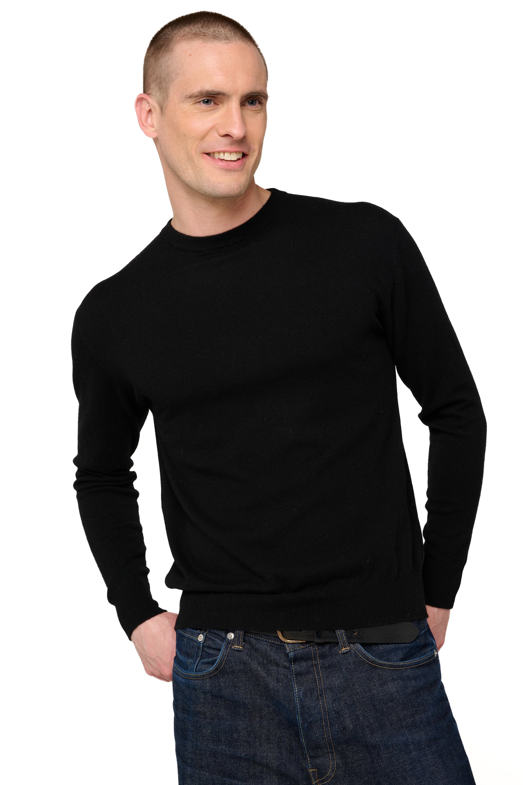 Nestor Kaschmirpullover Herren - Schwarz - Mahogany