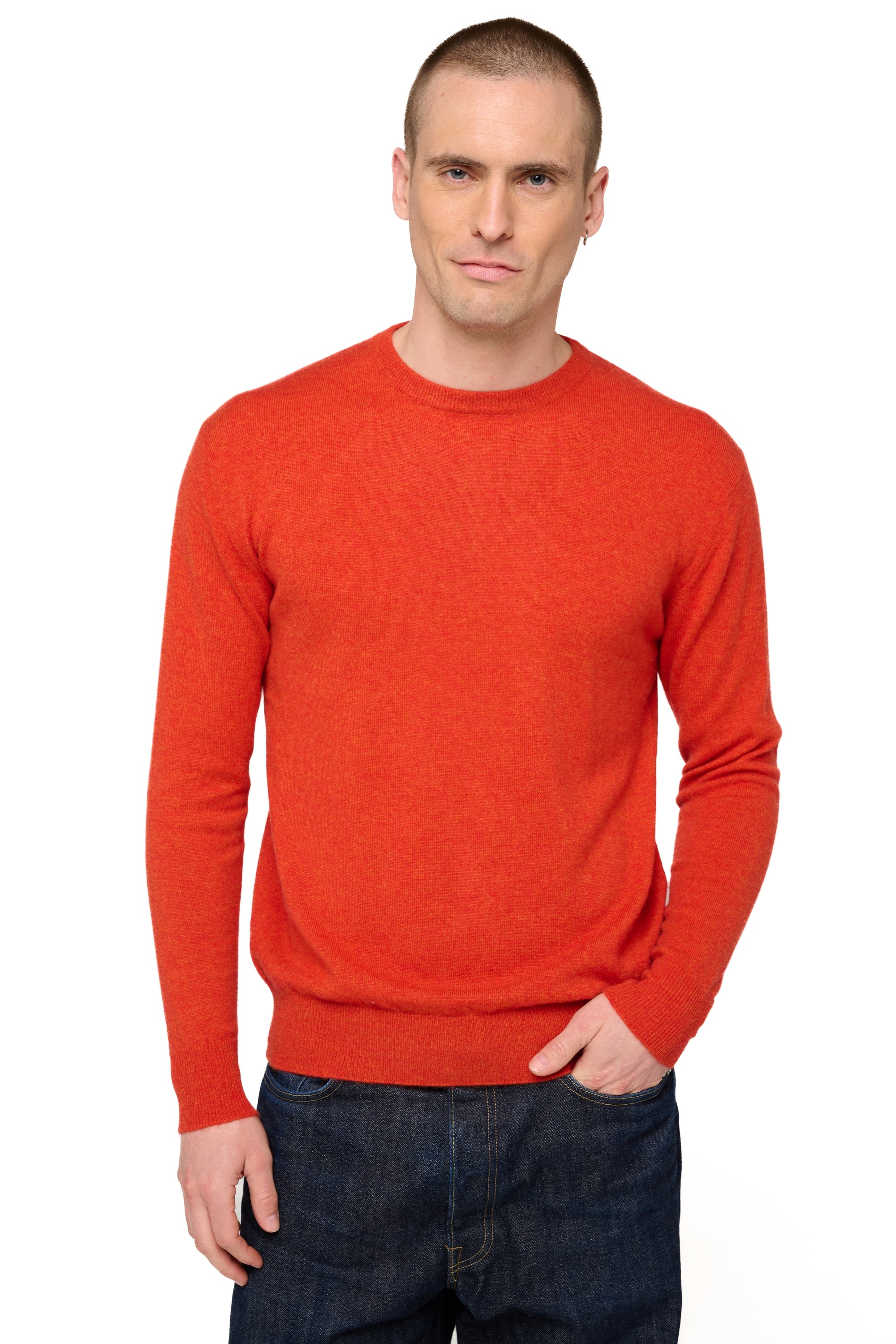 Nestor Kaschmirpullover Herren - Paprika - Mahogany
