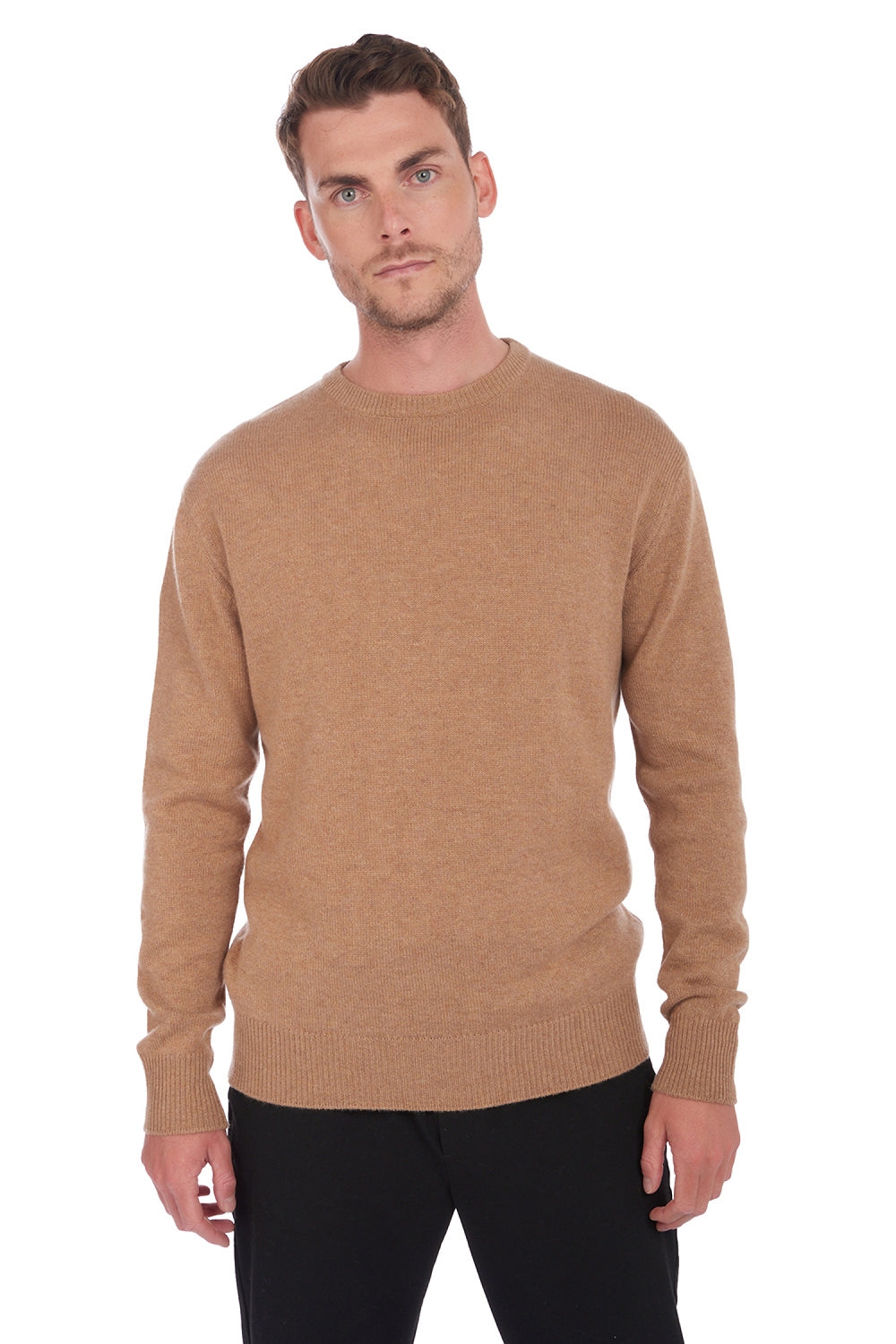Nestor 4F aus Kaschmir für Herren - meliertes Camel - Mahogany