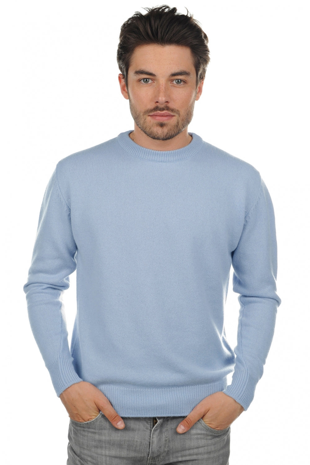 Nestor 4F Kaschmirpullover Herren - Himmelblau - Mahogany