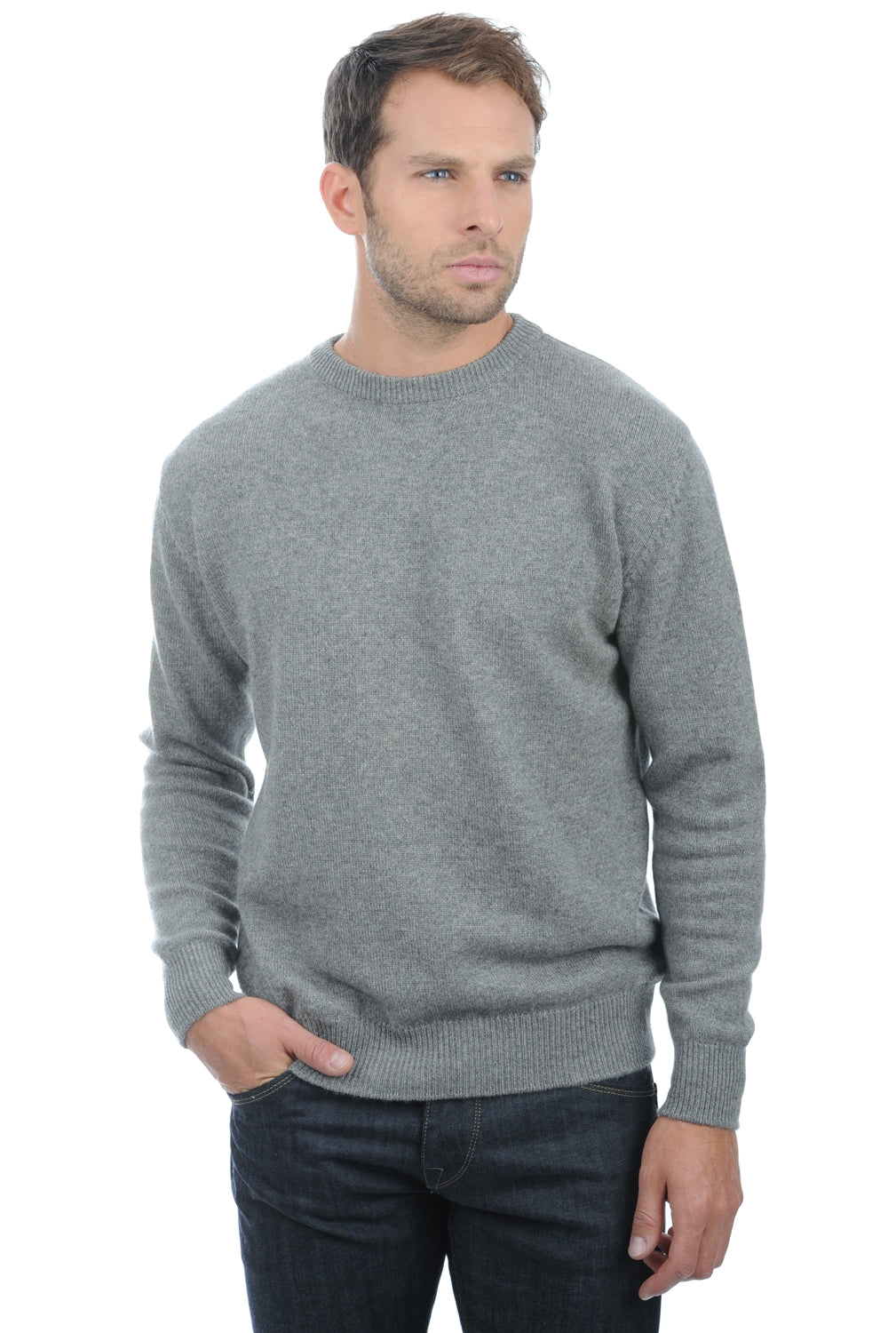 Nestor 4F Kaschmirpullover Herren - Meliertes Grau - Mahogany