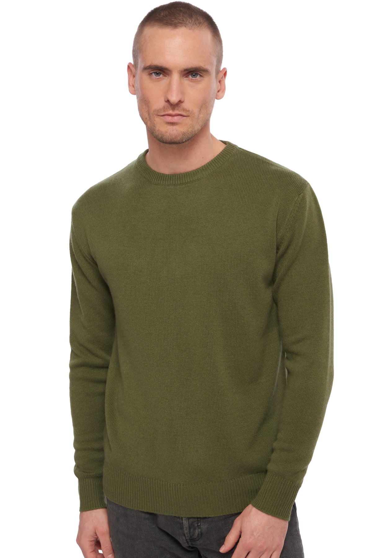 Nestor 4F Kaschmirpullover Herren - Khaki - Mahogany