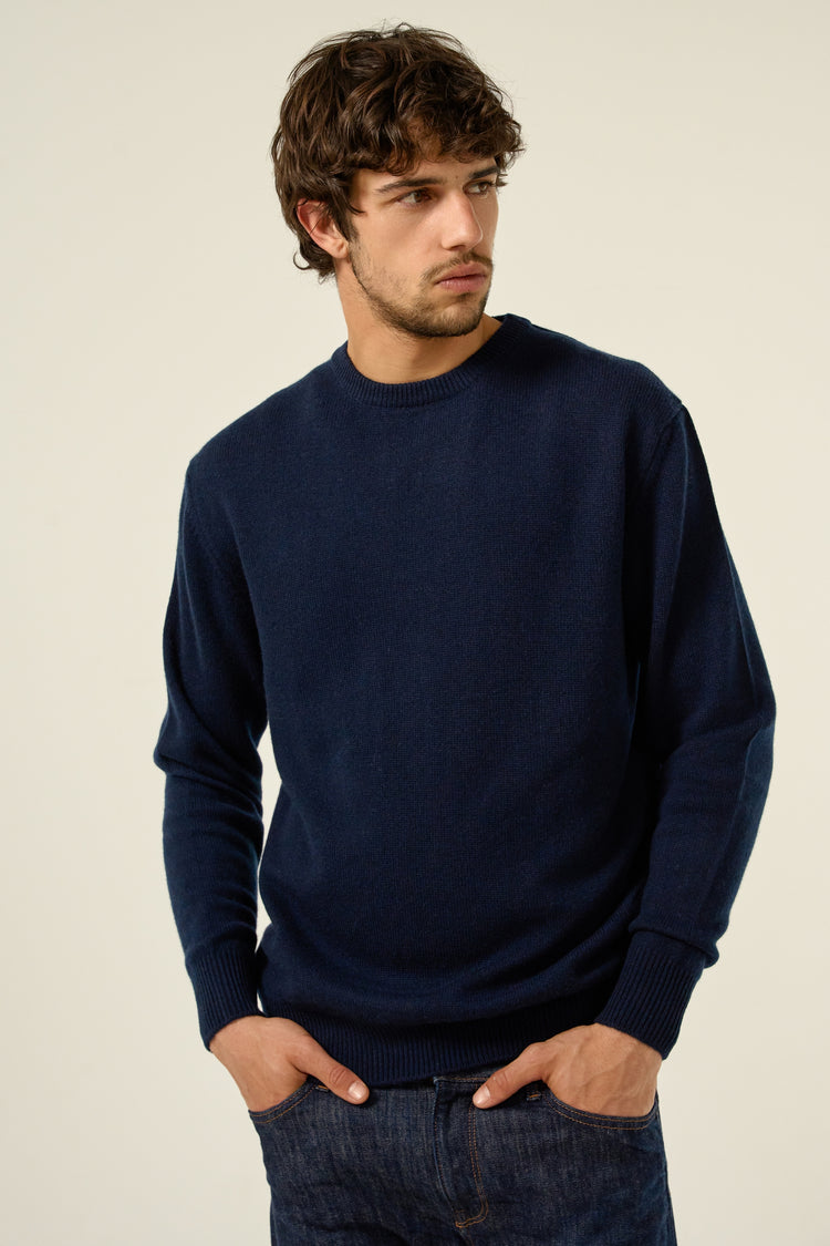Nestor 4F Kaschmirpullover Herren - Dunkelmarineblau - Mahogany