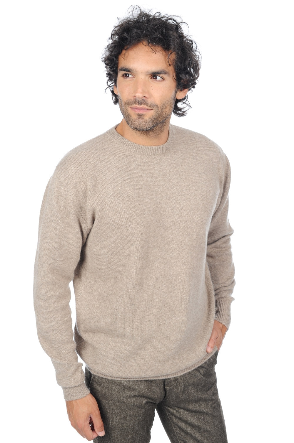 Nestor 4F Kaschmirpullover Herren - Natural Brown - Mahogany