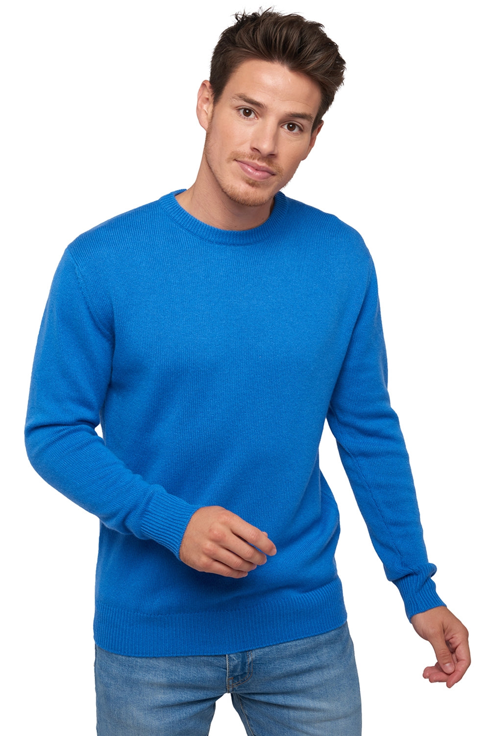 Nestor 4F Kaschmirpullover Herren - Tetbury Blue - Mahogany
