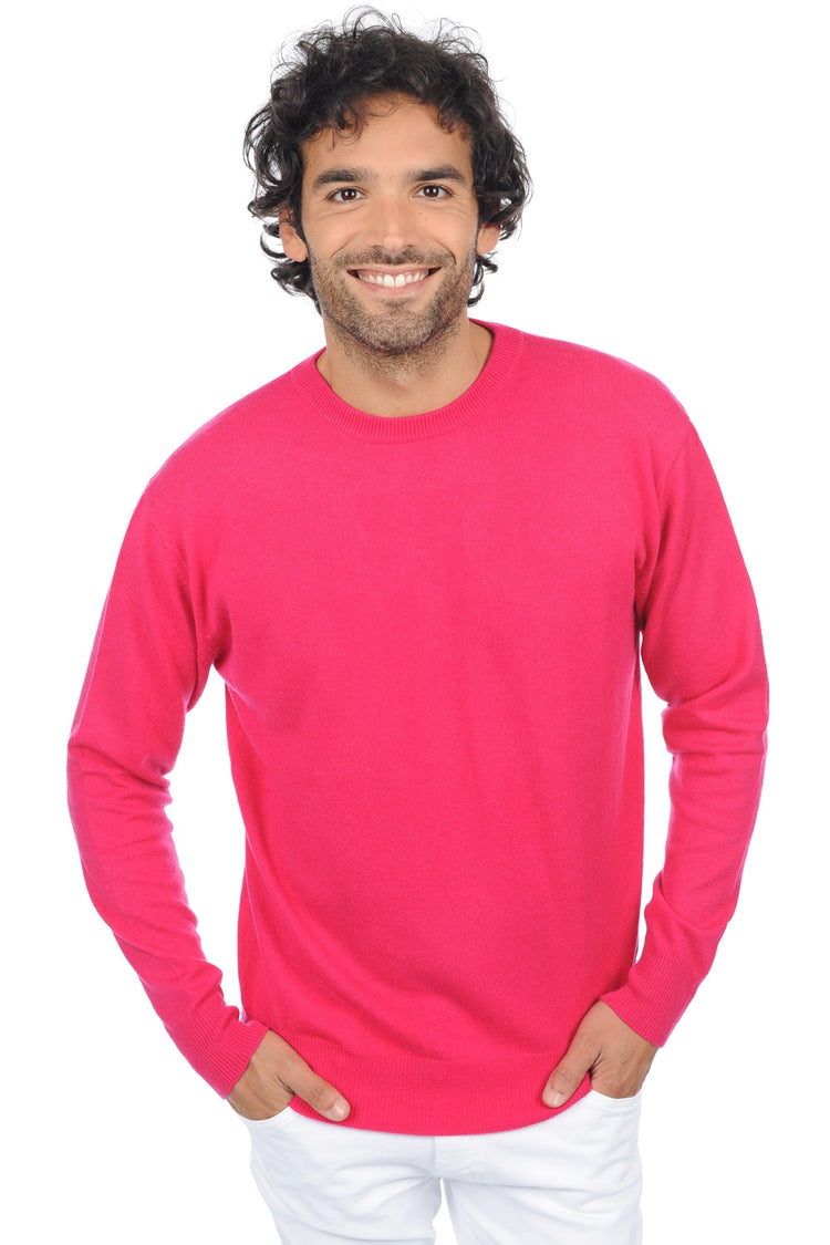 Pullover aus Kaschmir, 100 % Kaschmir, Herren, Rundhalsausschnitt, gerade Schnittform, lange Ärmel, fein, , Mahogany