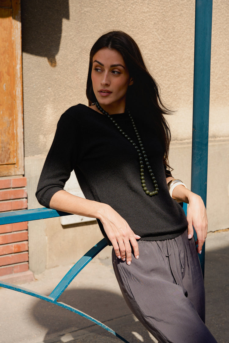 Odessa aus Kaschmir für Damen - Ansicht 1 - noir - Mahogany