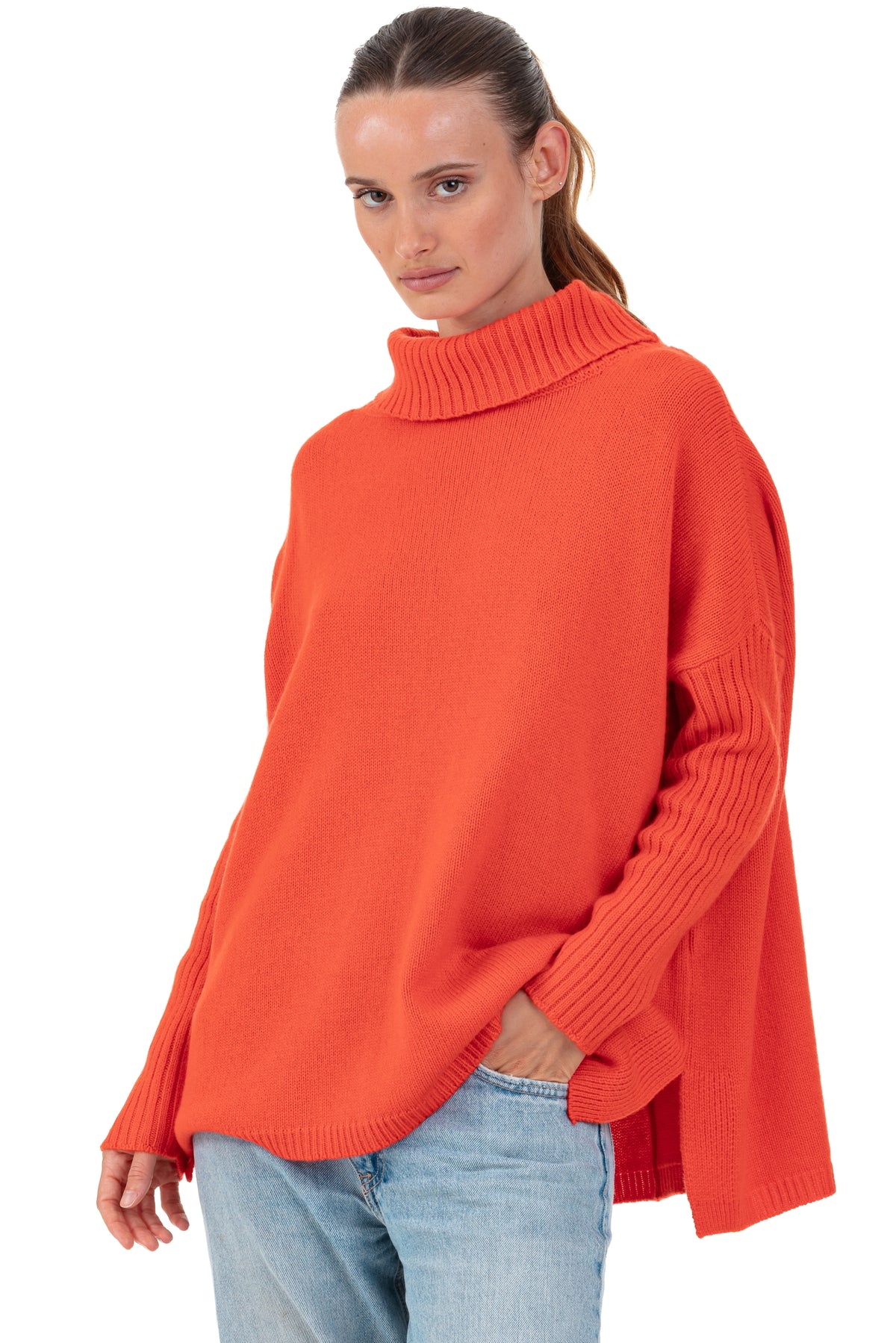 Paprikae Kaschmirpullover Damen - bloody orange - Mahogany