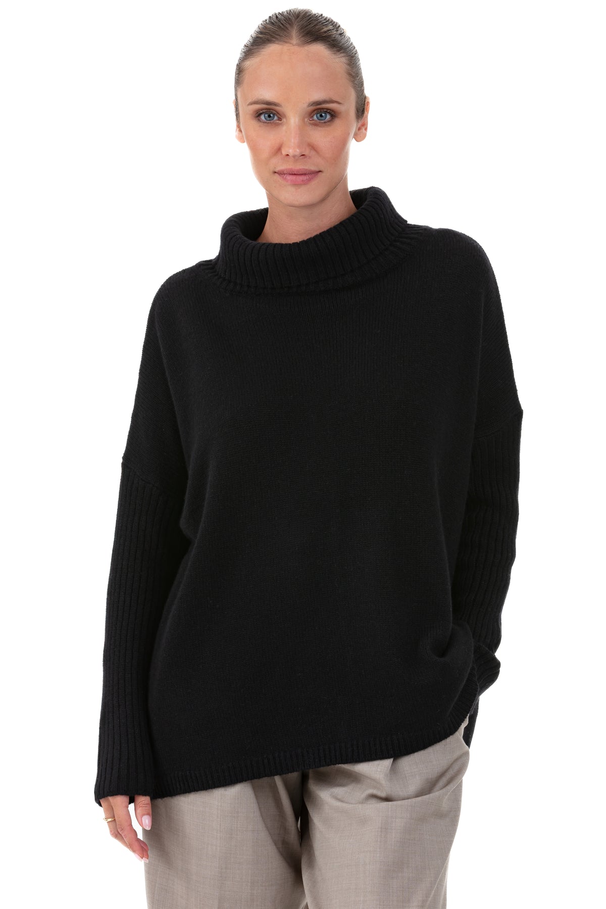 Paprikae Kaschmirpullover Damen - Schwarz - Mahogany
