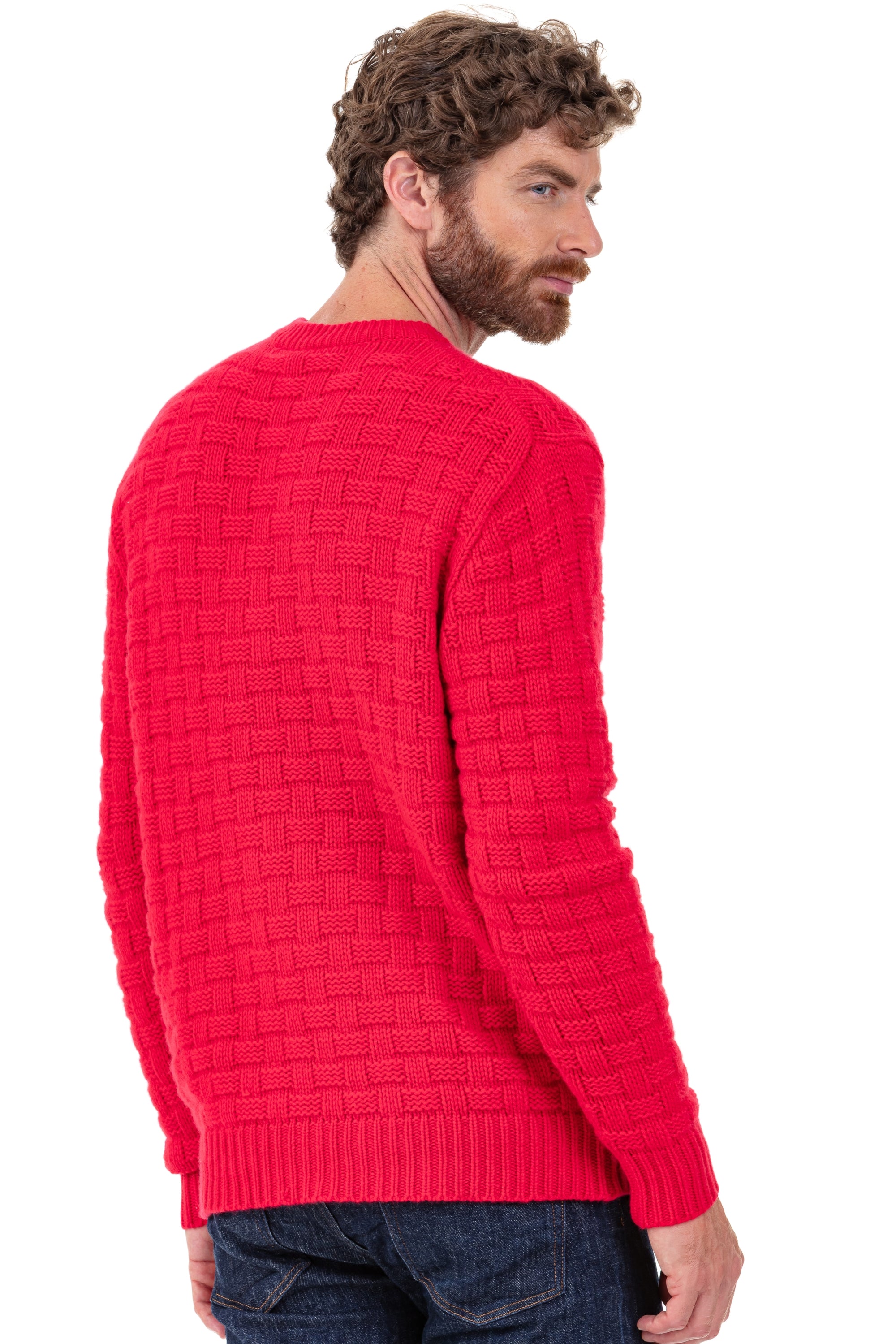 Pedro en cachemire homme - Vue 2 - rouge velours - Mahogany