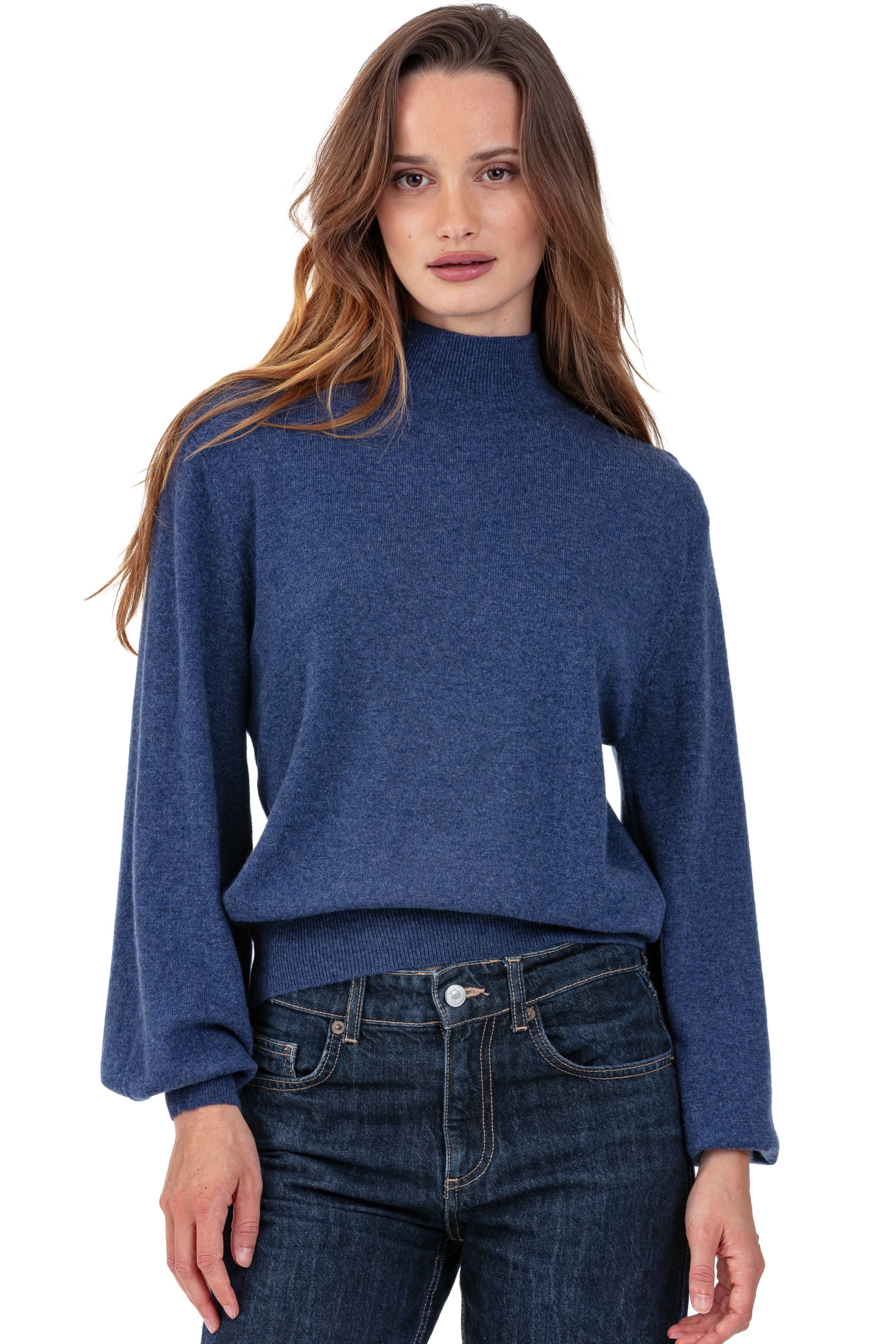 Pia aus Kaschmir für Damen - indigo - Mahogany