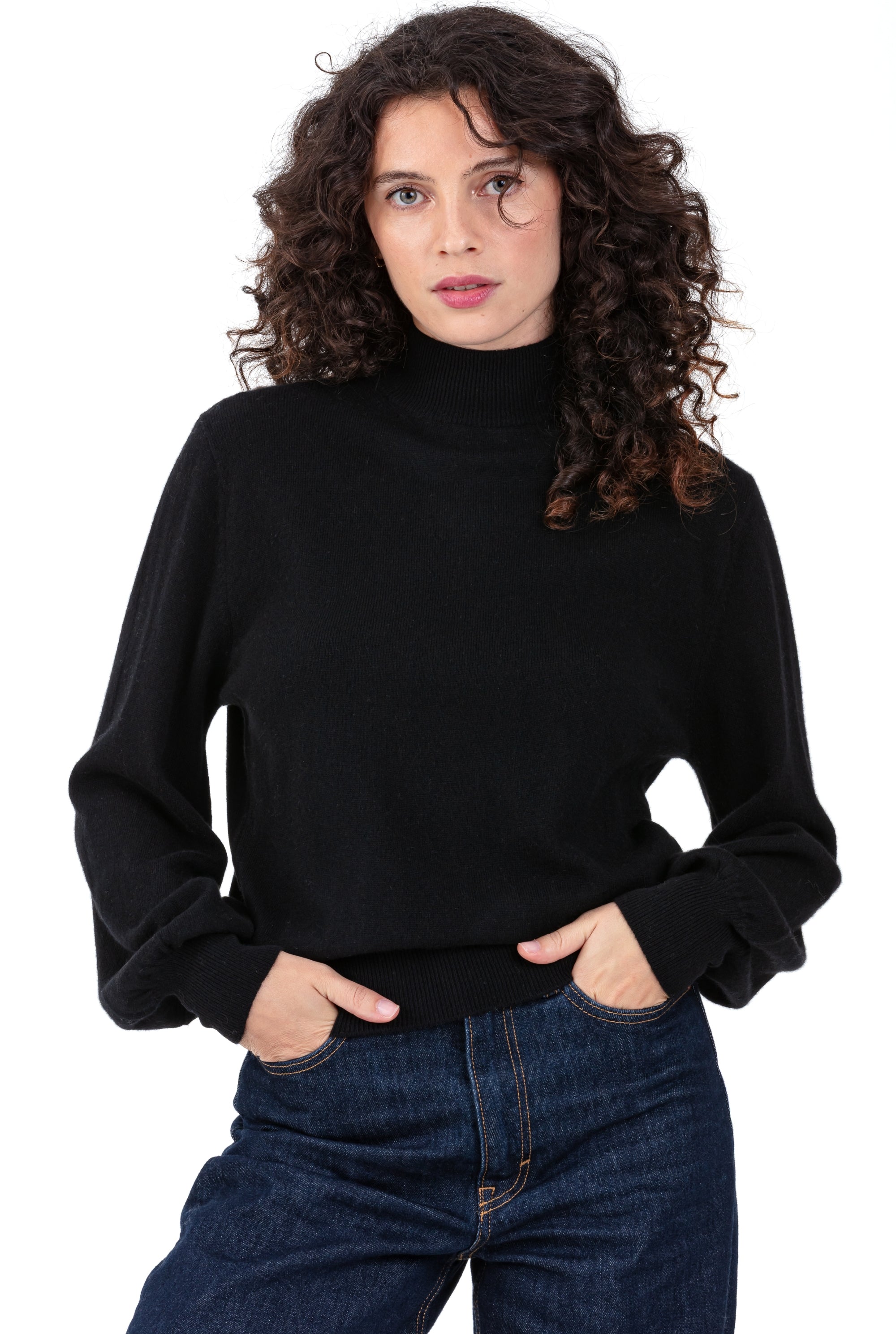 Pia aus Kaschmir für Damen - schwarz - Mahogany
