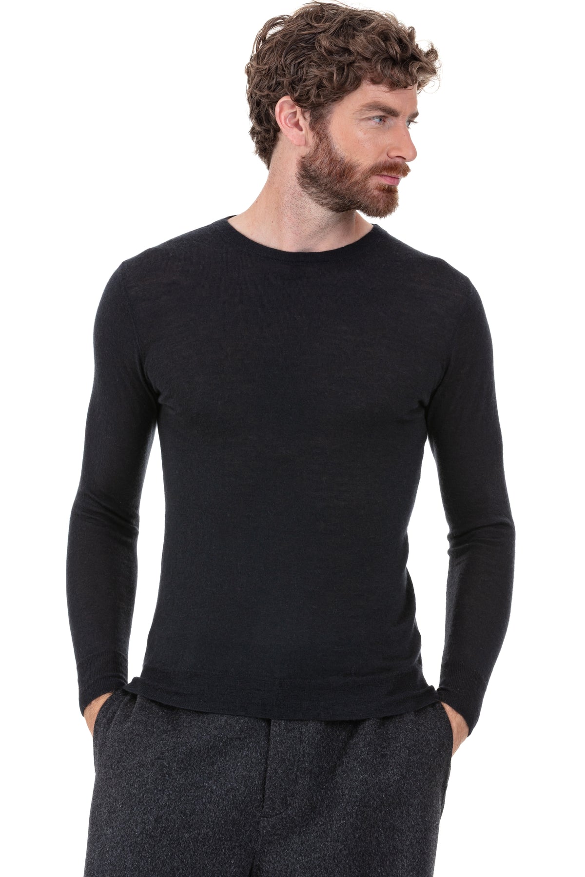 Pier aus Kaschmirduvet Herren - Schwarz - Mahogany