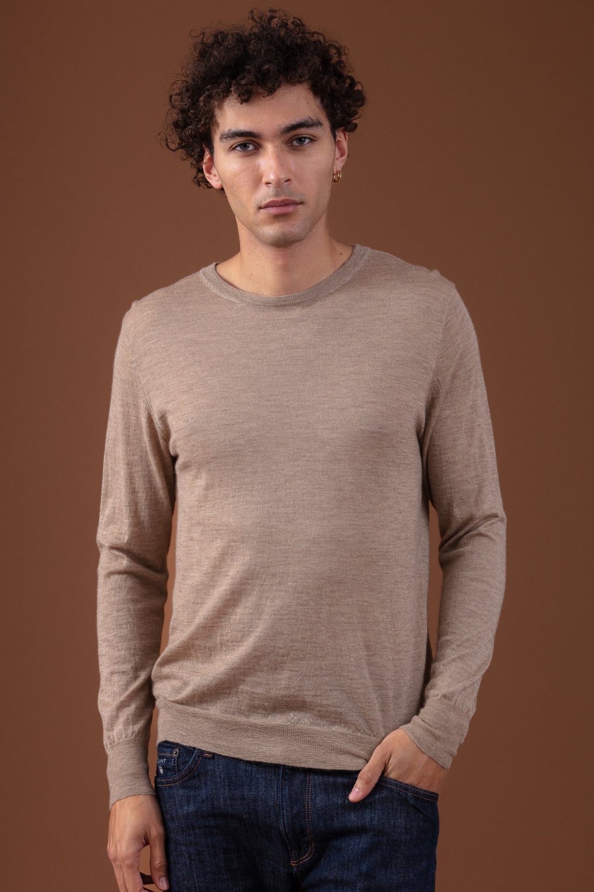 Pier aus Kaschmirduvet Herren - vison - Mahogany