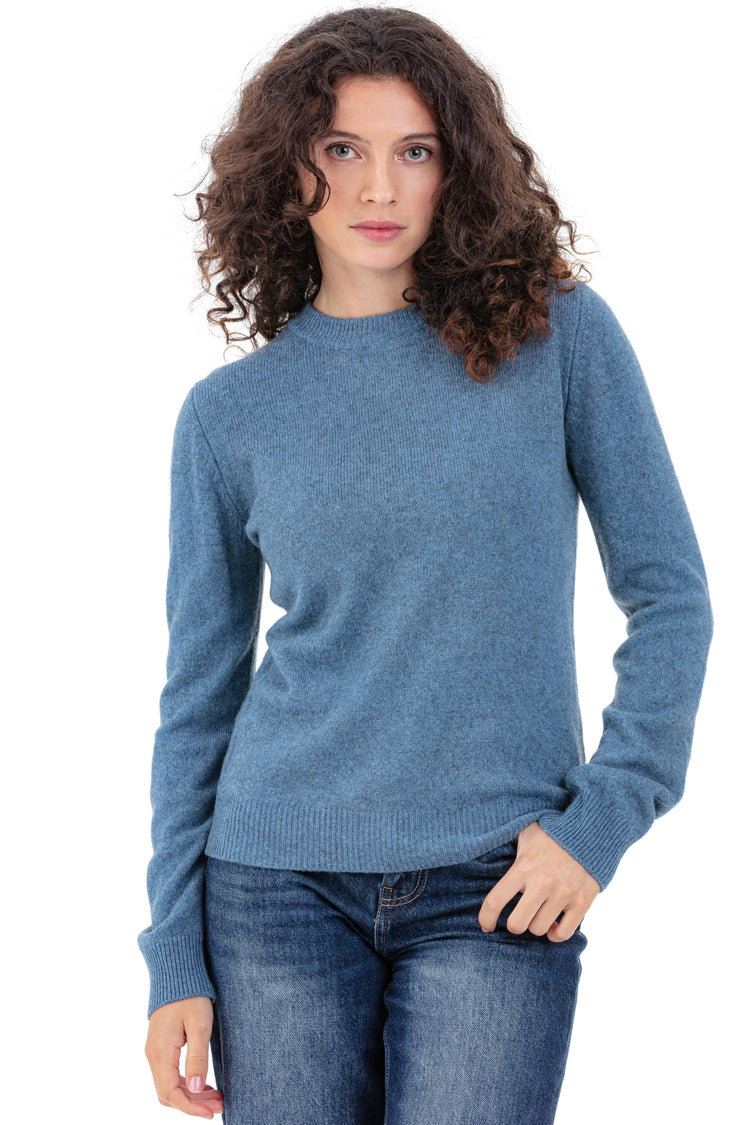Yakpullover, 100 % Yak, Damen, Rundhalsausschnitt, gerade Passform, lange Ärmel, fein, , Mahogany
