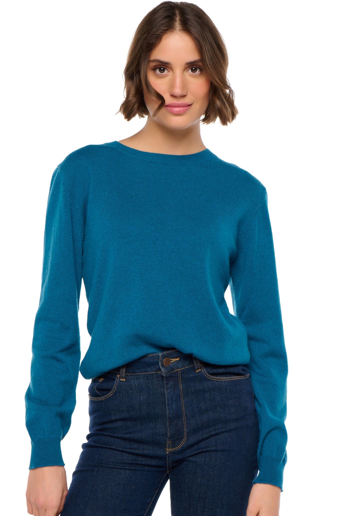 Raison aus Kaschmir für Damen - Entenblau - Mahogany