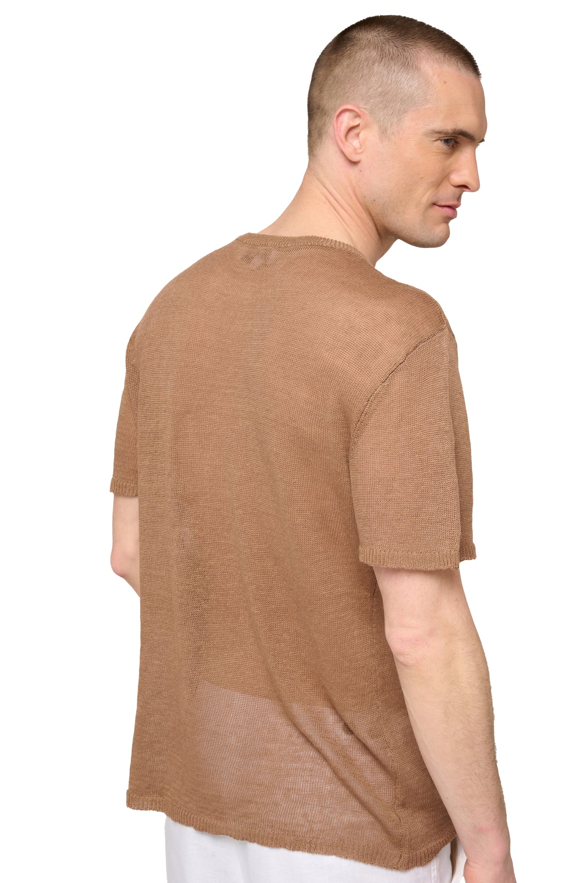 Rayan en lin homme - Vue 3 - nutmeg - Mahogany