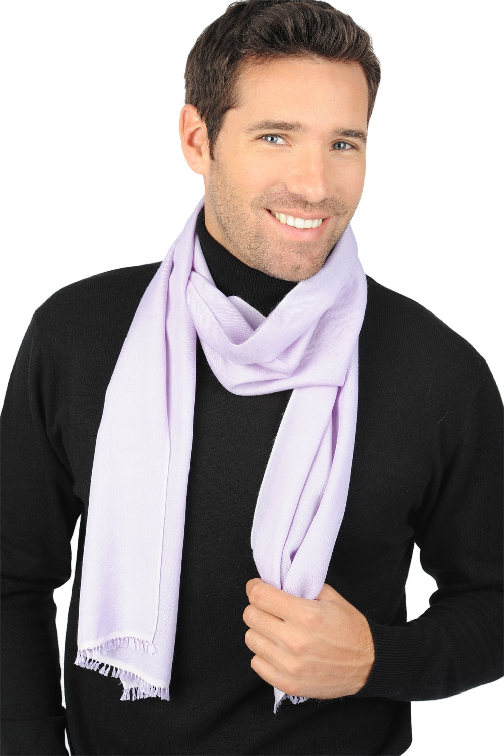 Scarva aus Kaschmir und Seide für Damen - leuchtendes Mauve - Mahogany