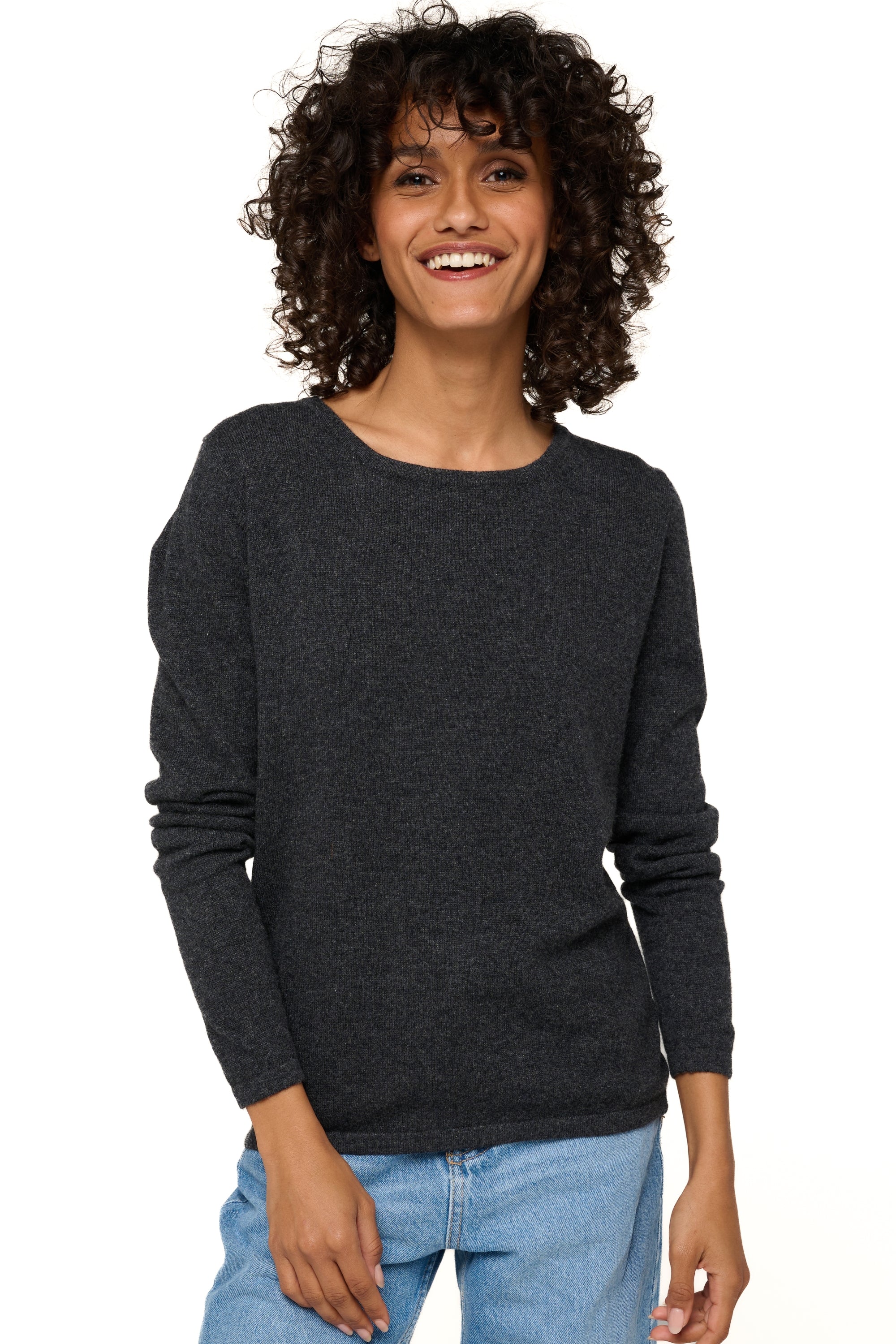 Solange Kaschmirpullover Damen - meliertes Anthrazit - Mahogany