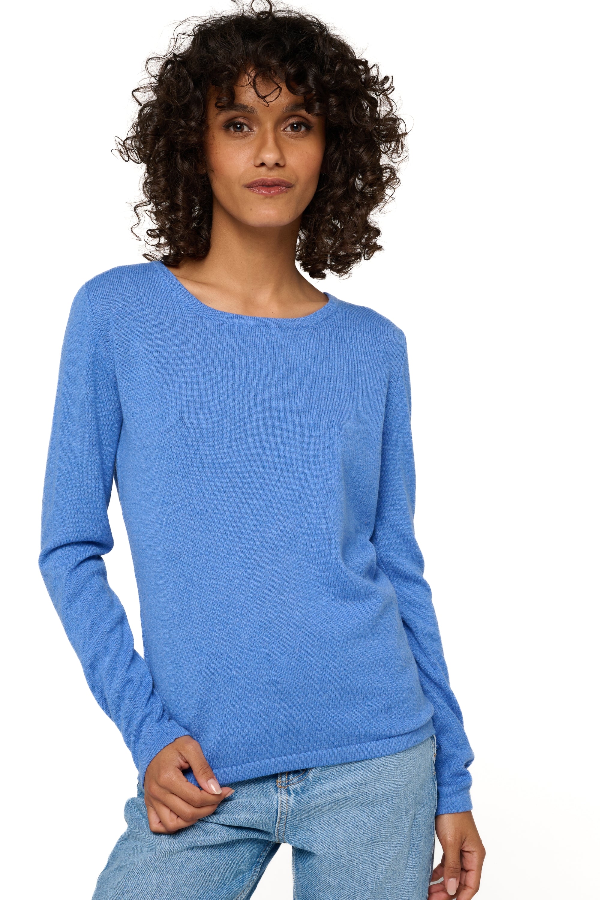 Solange Kaschmirpullover Damen - meliertes Blau - Mahogany