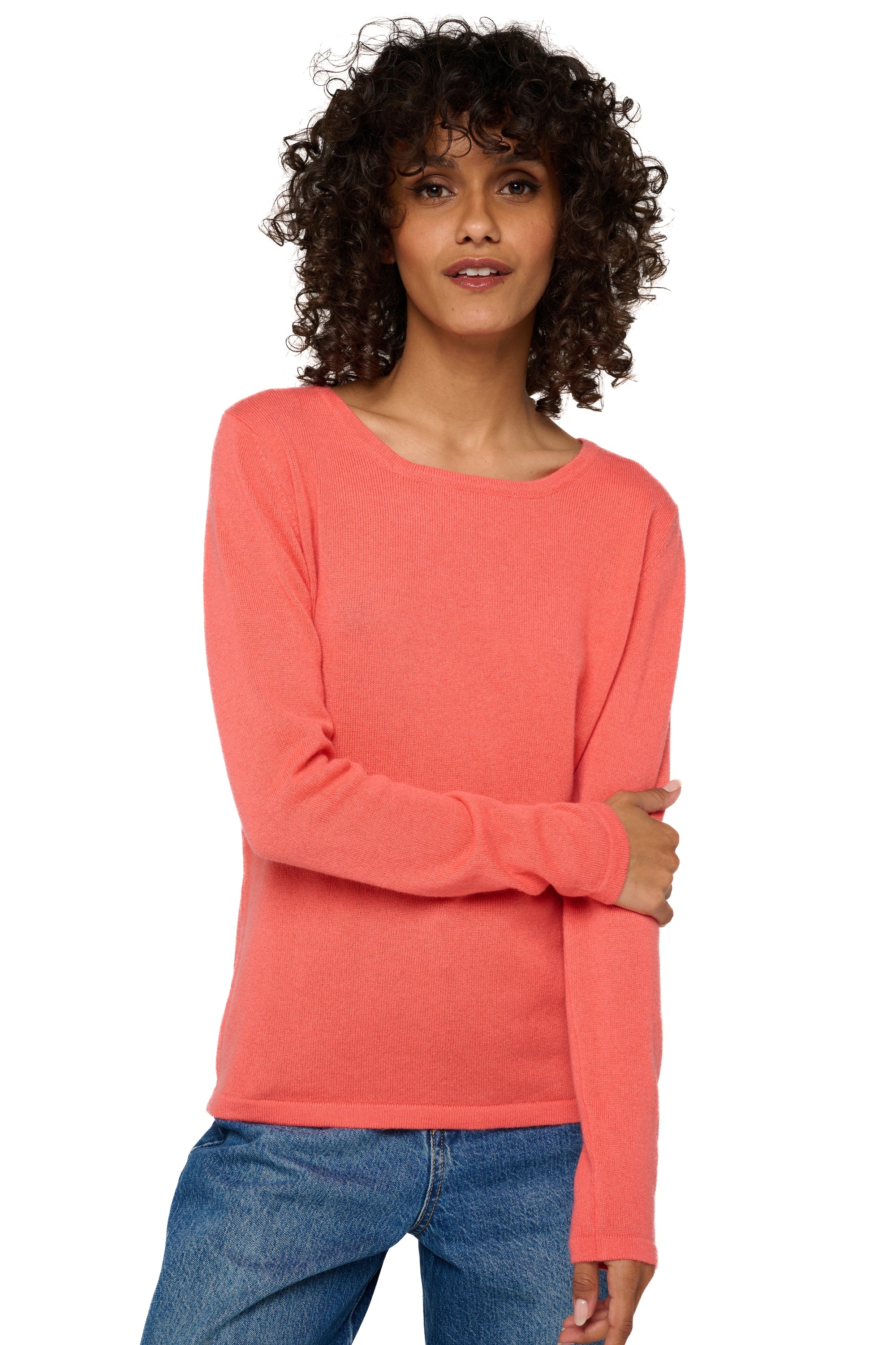 Solange en cachemire femme - Vue 1 - corail lumineux - Mahogany