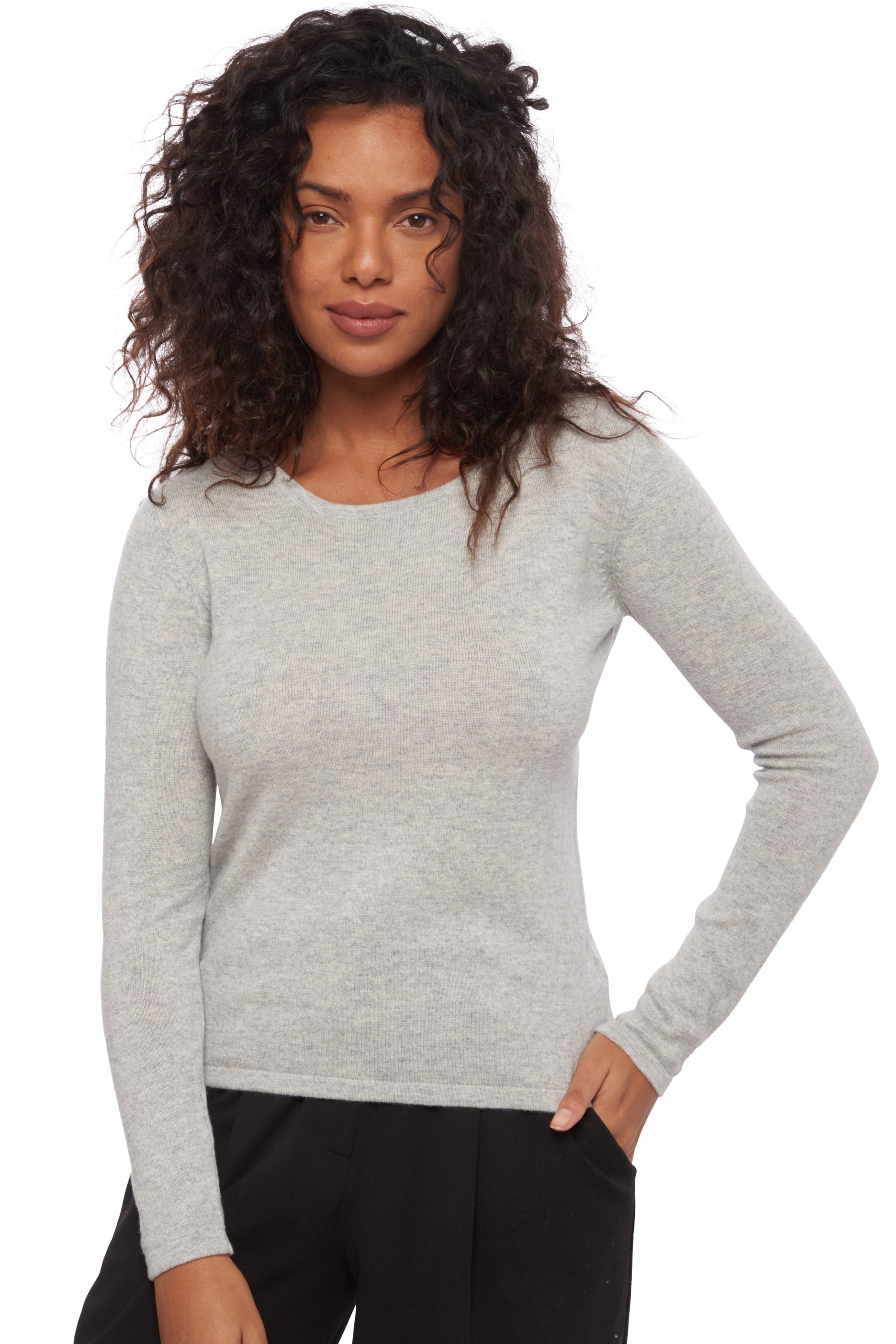 Solange aus Kaschmir für Damen - flanelle chiné - Mahogany