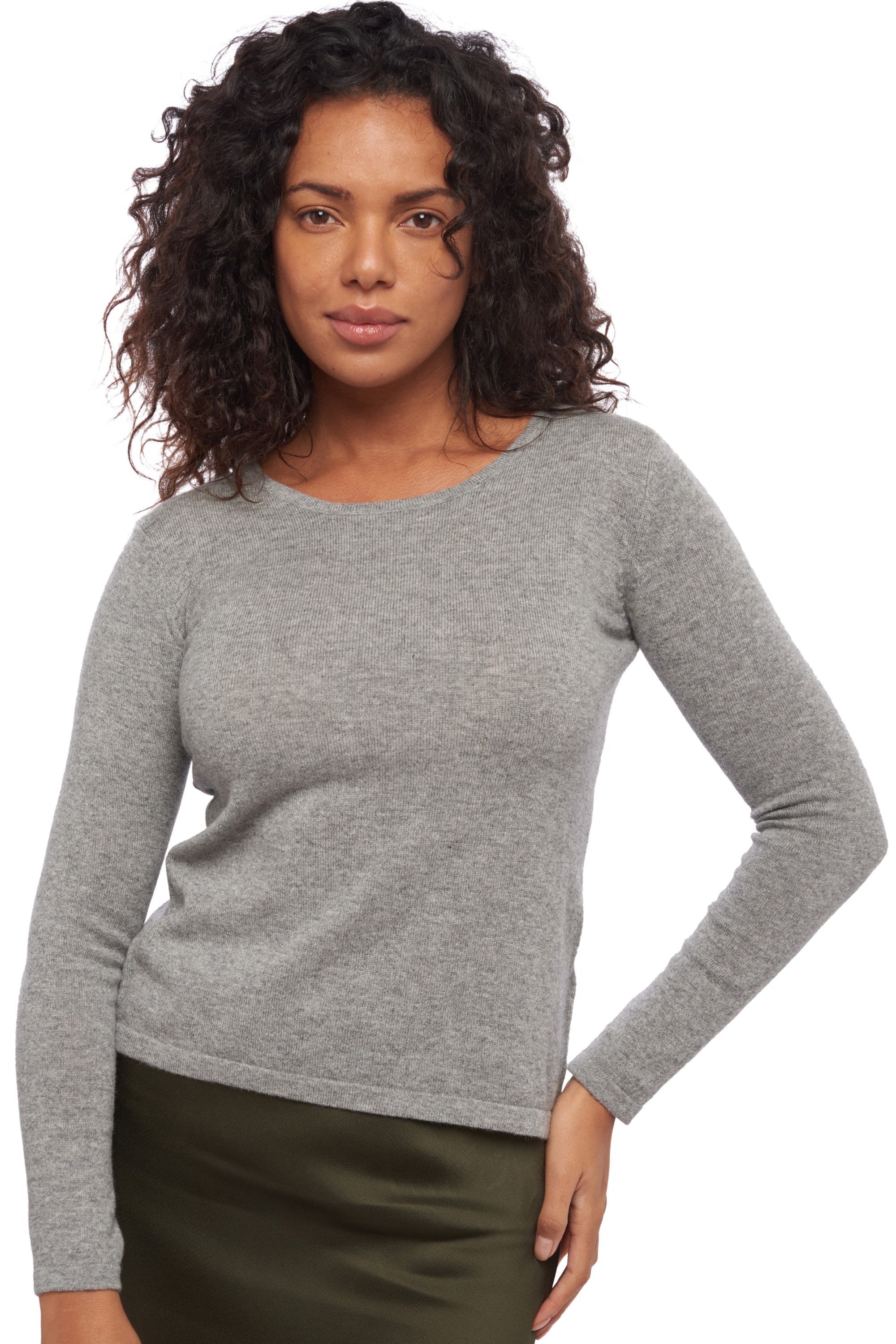 Solange aus Kaschmir für Damen - gris chiné - Mahogany