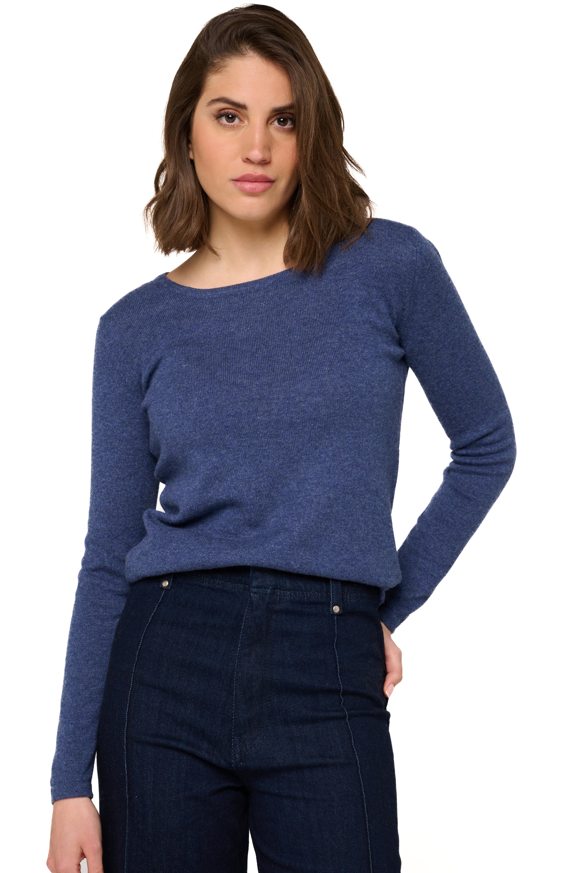 Solange aus Kaschmir für Damen - Indigo - Mahogany