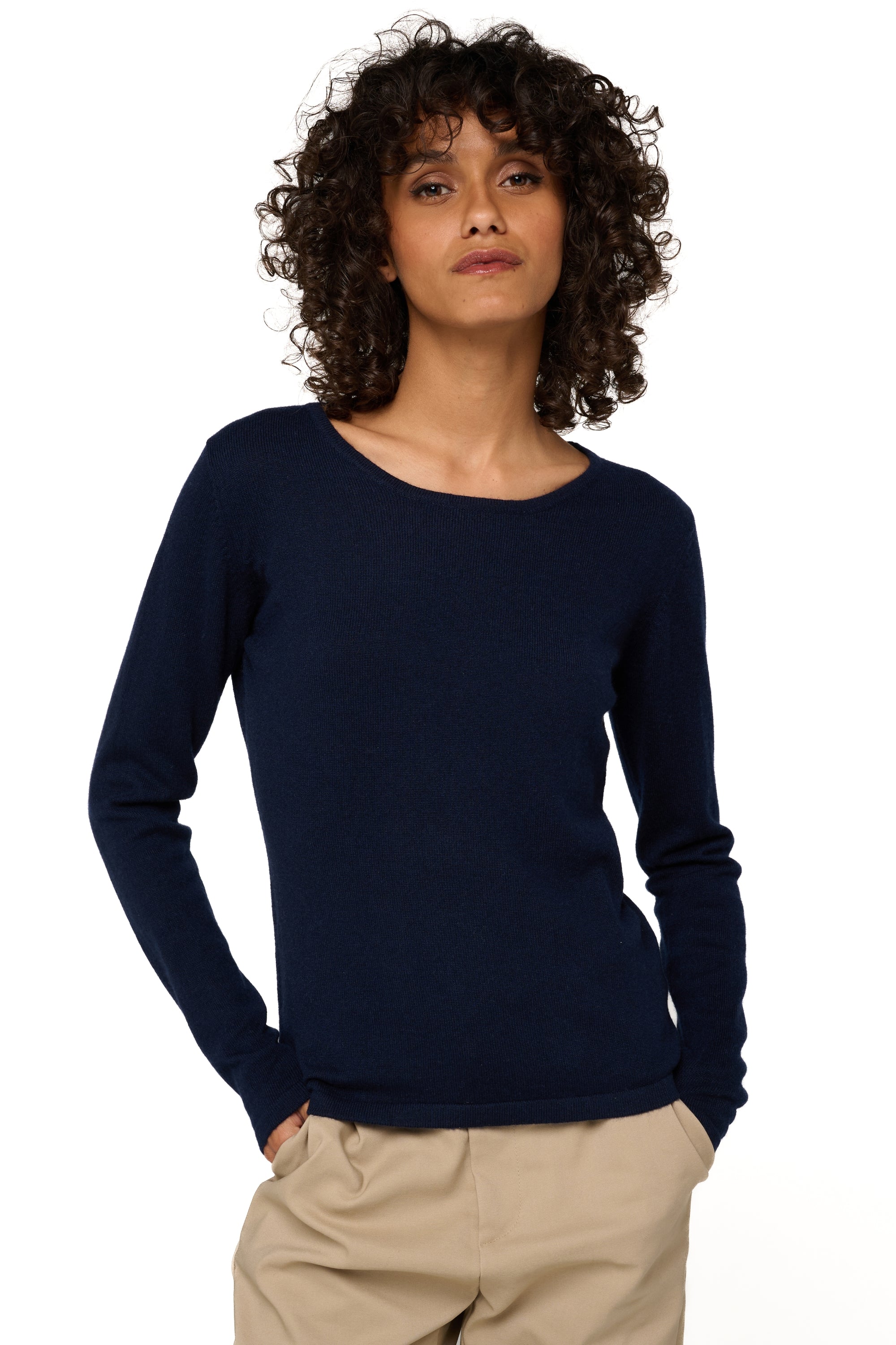 Solange aus Kaschmir für Damen - dunkles Marine - Mahogany
