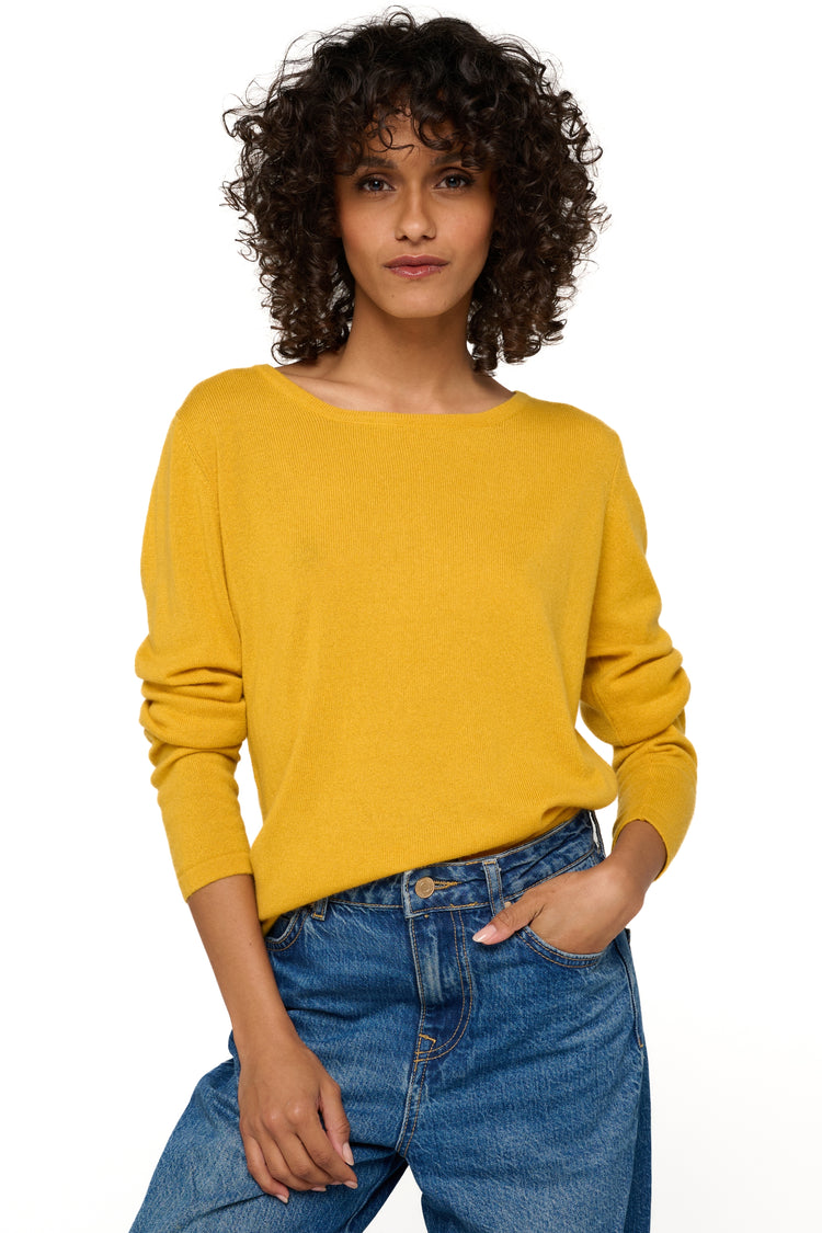 Solange aus Kaschmir für Damen - Senf - Mahogany