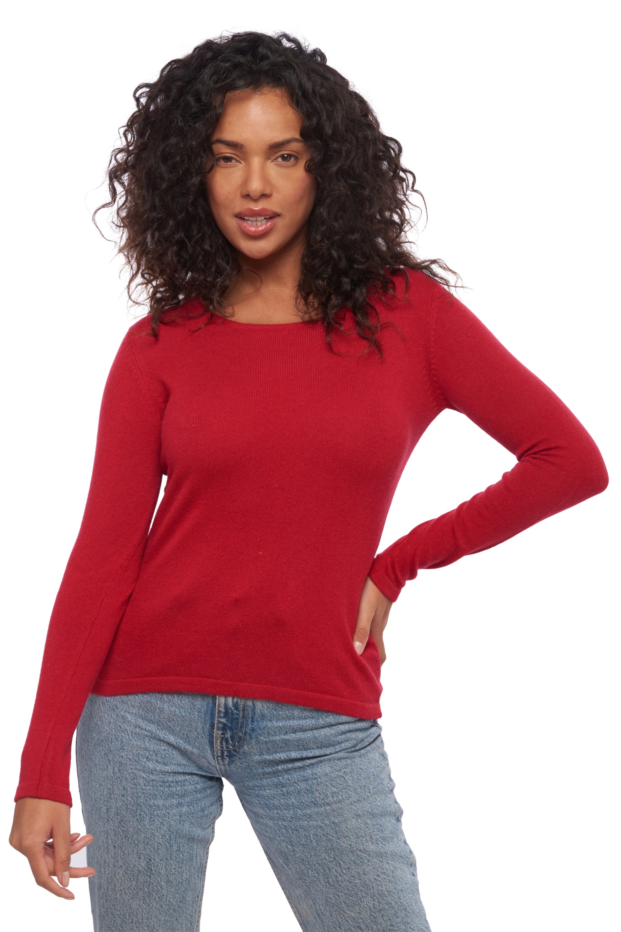 Solange aus Kaschmir für Damen - samtiges Rot - Mahogany