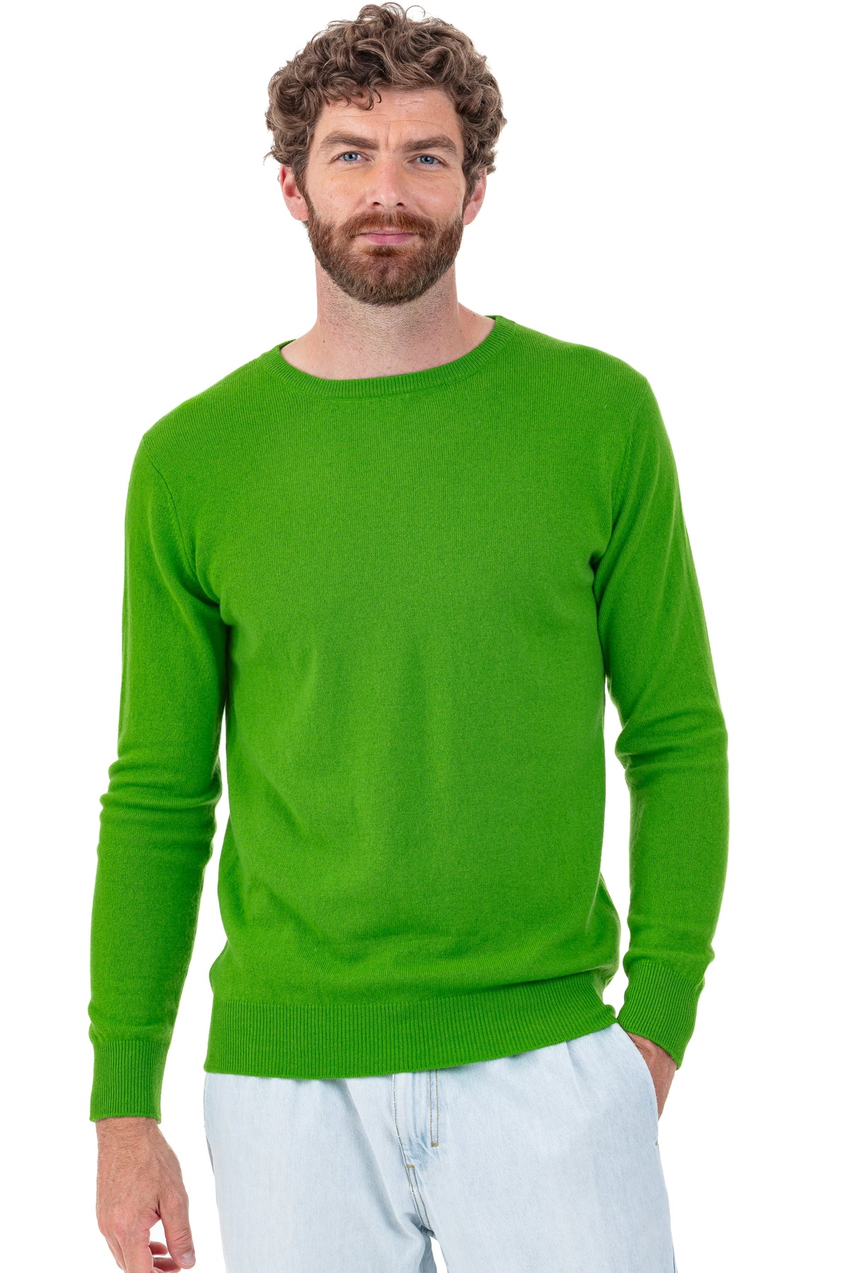Tao aus Kaschmir für Herren - flash green - Mahogany