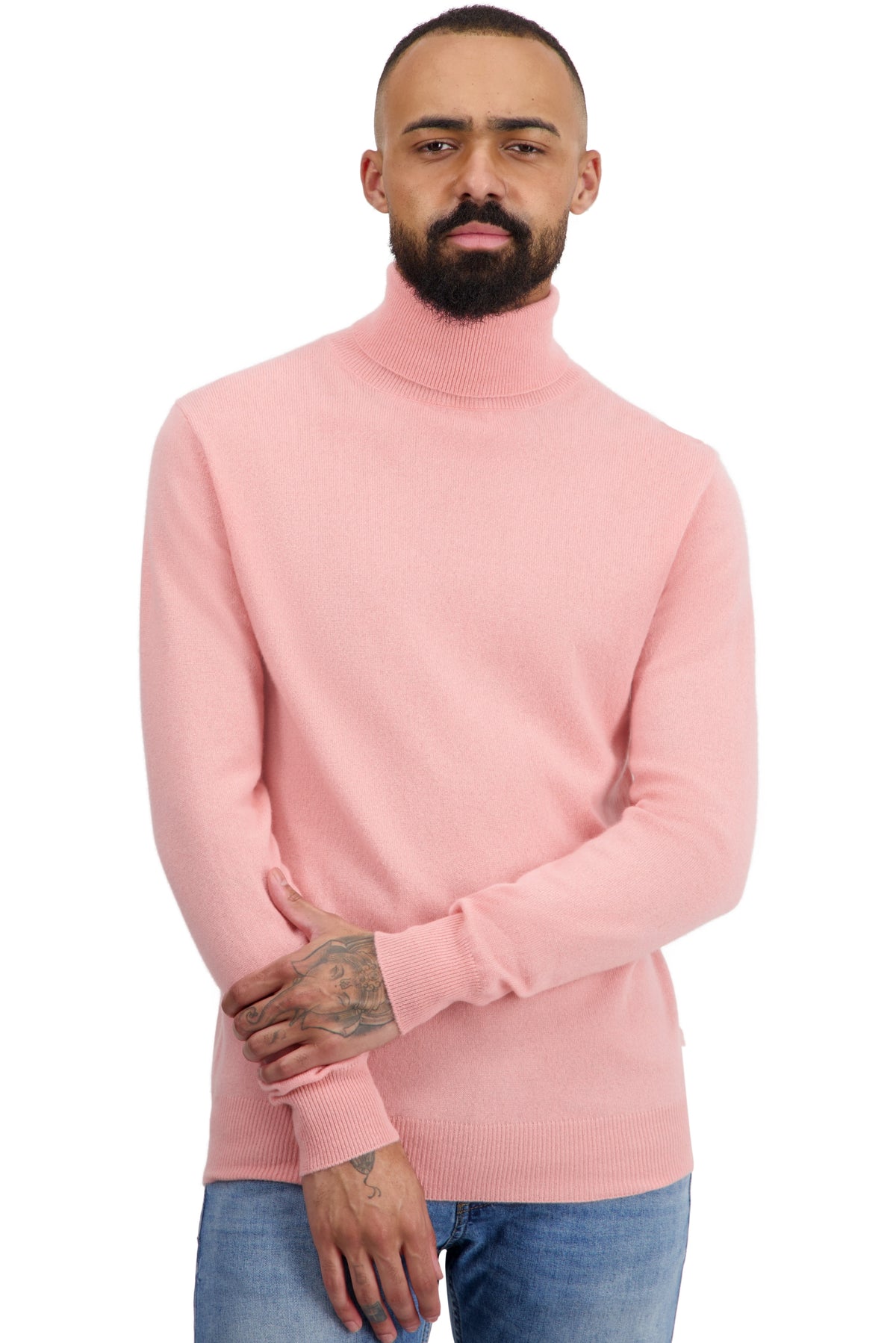 Tarry aus Kaschmir für Herren - tea rose - Mahogany