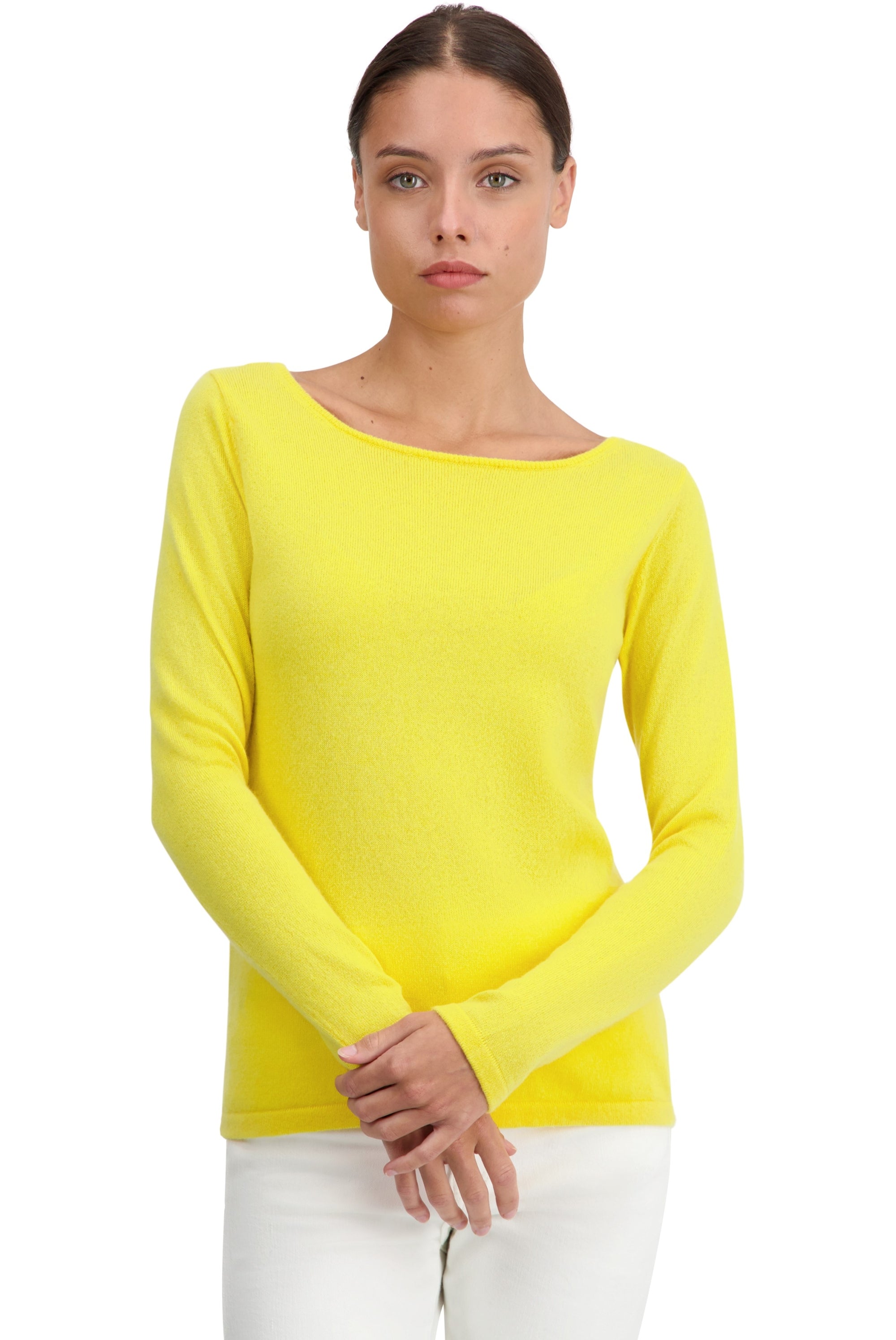 Tennessy Kaschmirpullover Damen - daffodil - Mahogany