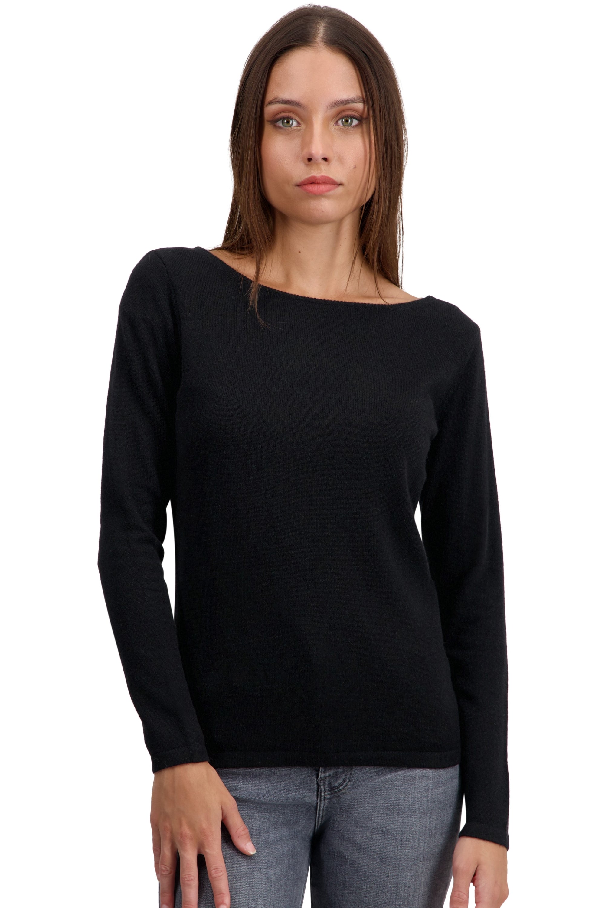 Tennessy Kaschmirpullover Damen - noir - Mahogany