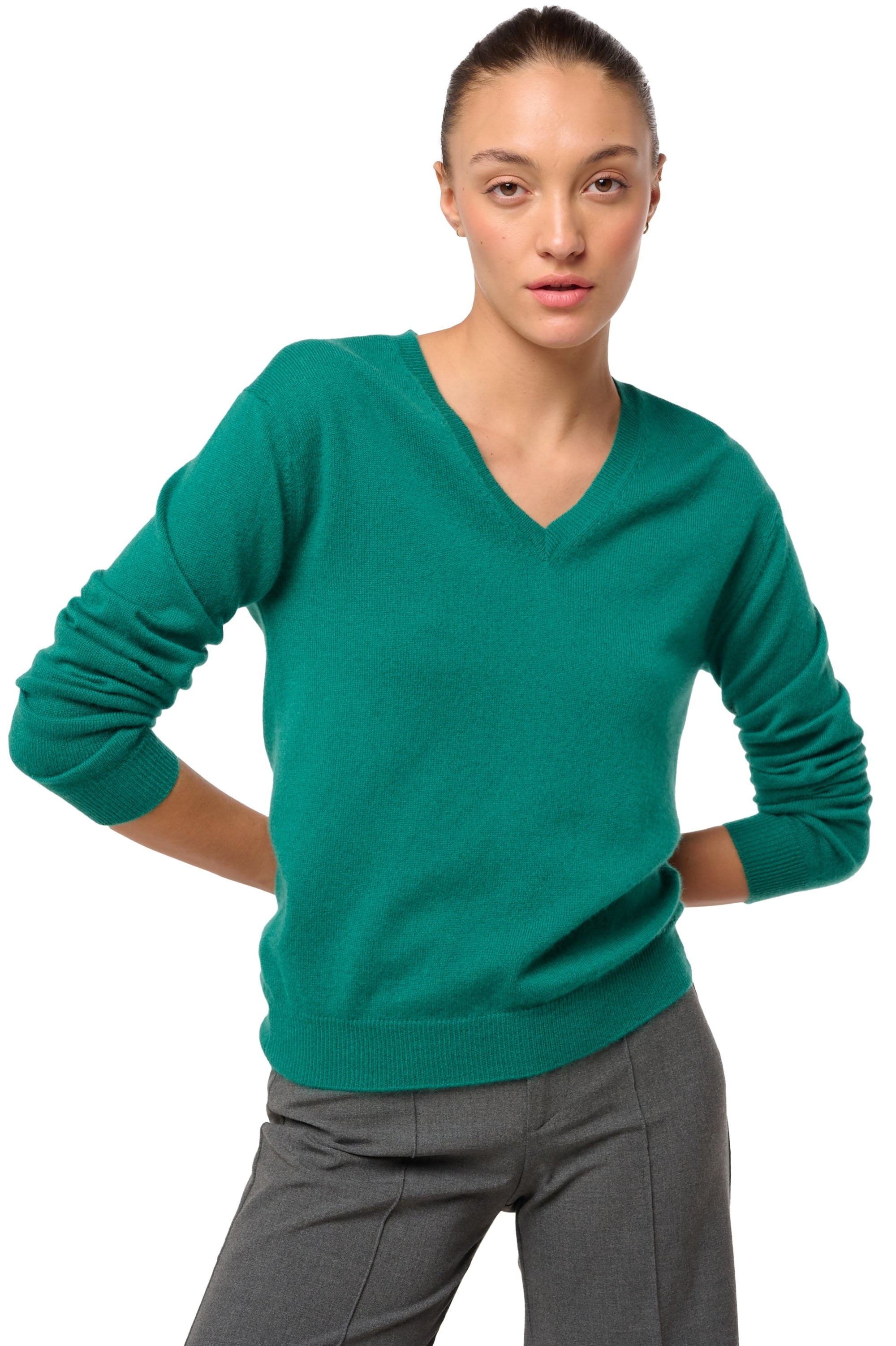 Tessa Kaschmirpullover Damen - Ansicht 1 - botanical - Mahogany