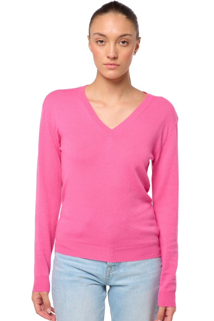 Tessa aus Kaschmir Damen - flashy rose - Mahogany