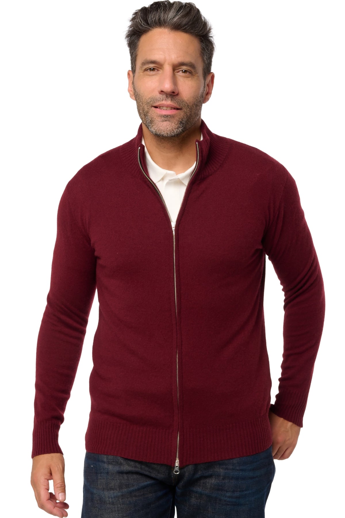 Thobias aus Kaschmir für Herren - deep violet - Mahogany