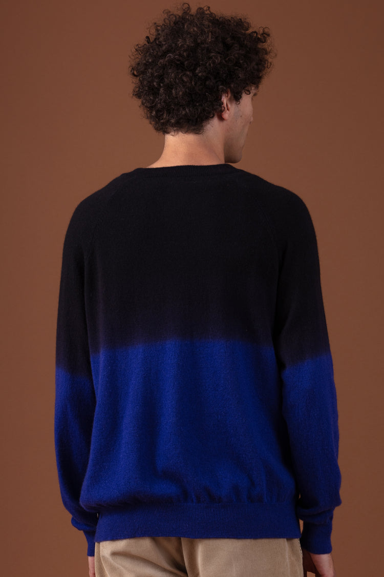 Ticino Kaschmirpullover Herren - Ansicht 1 - noir / ultra marine - Mahogany