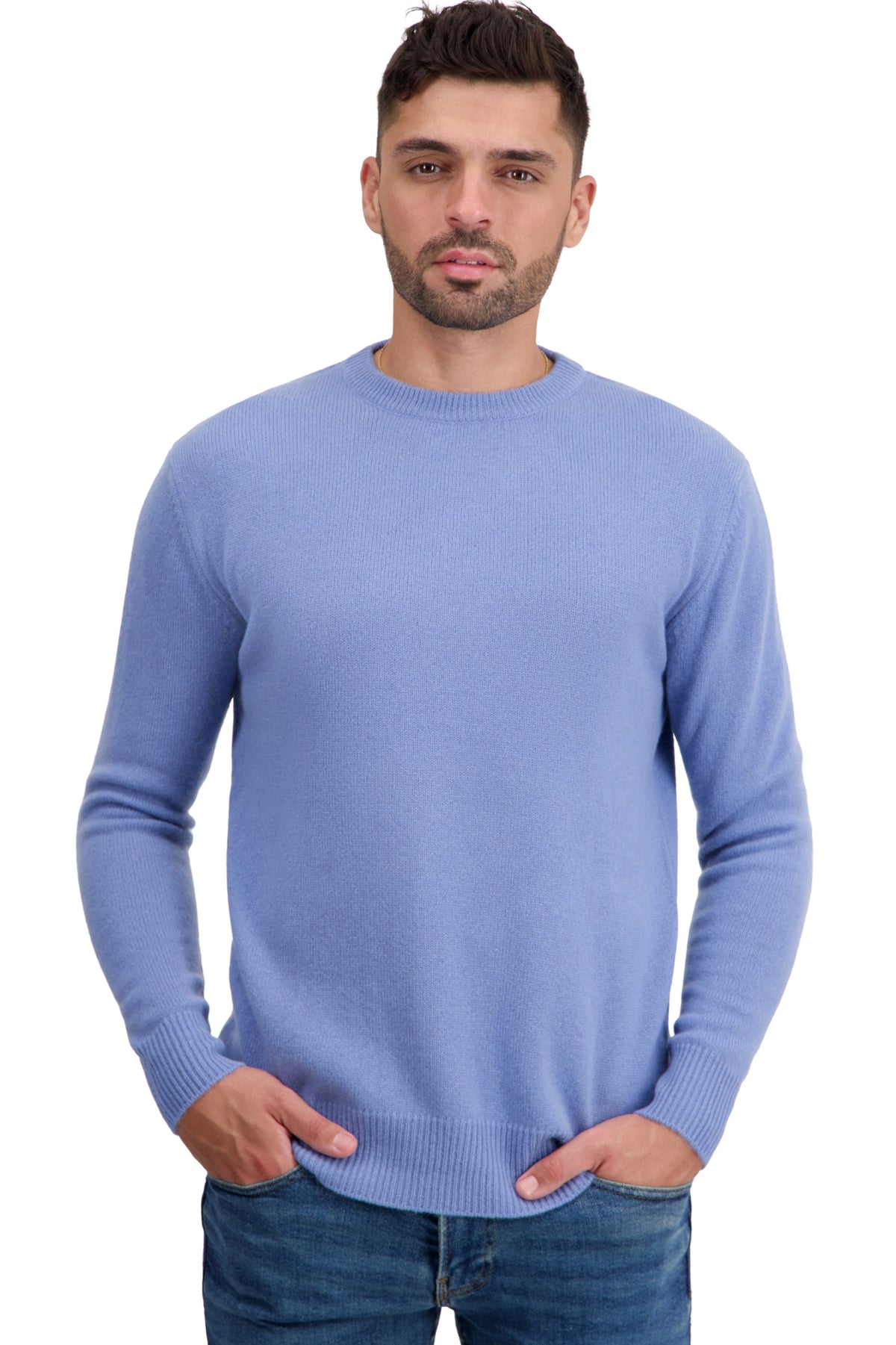 Touraine aus Kaschmir für Herren - light blue - Mahogany