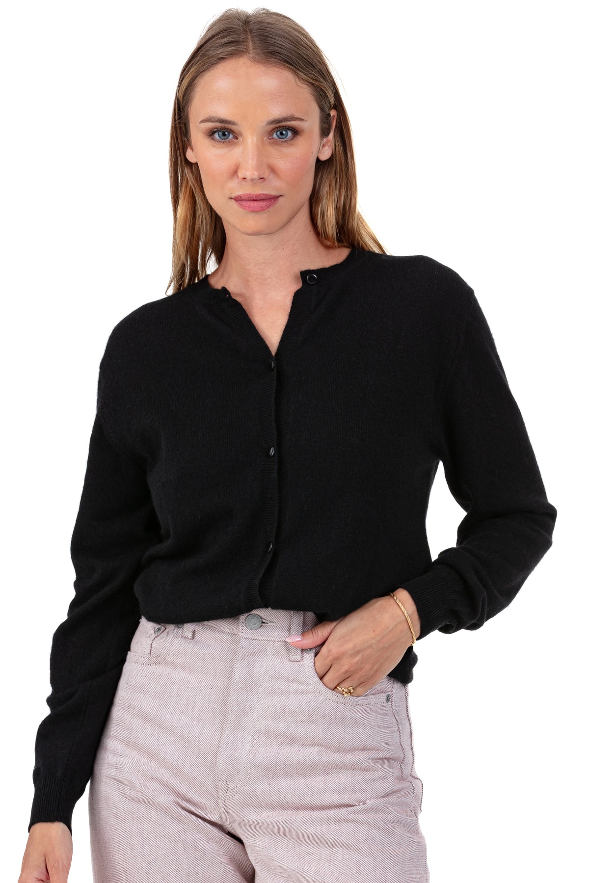 Tyra aus Kaschmir für Damen - noir - Mahogany