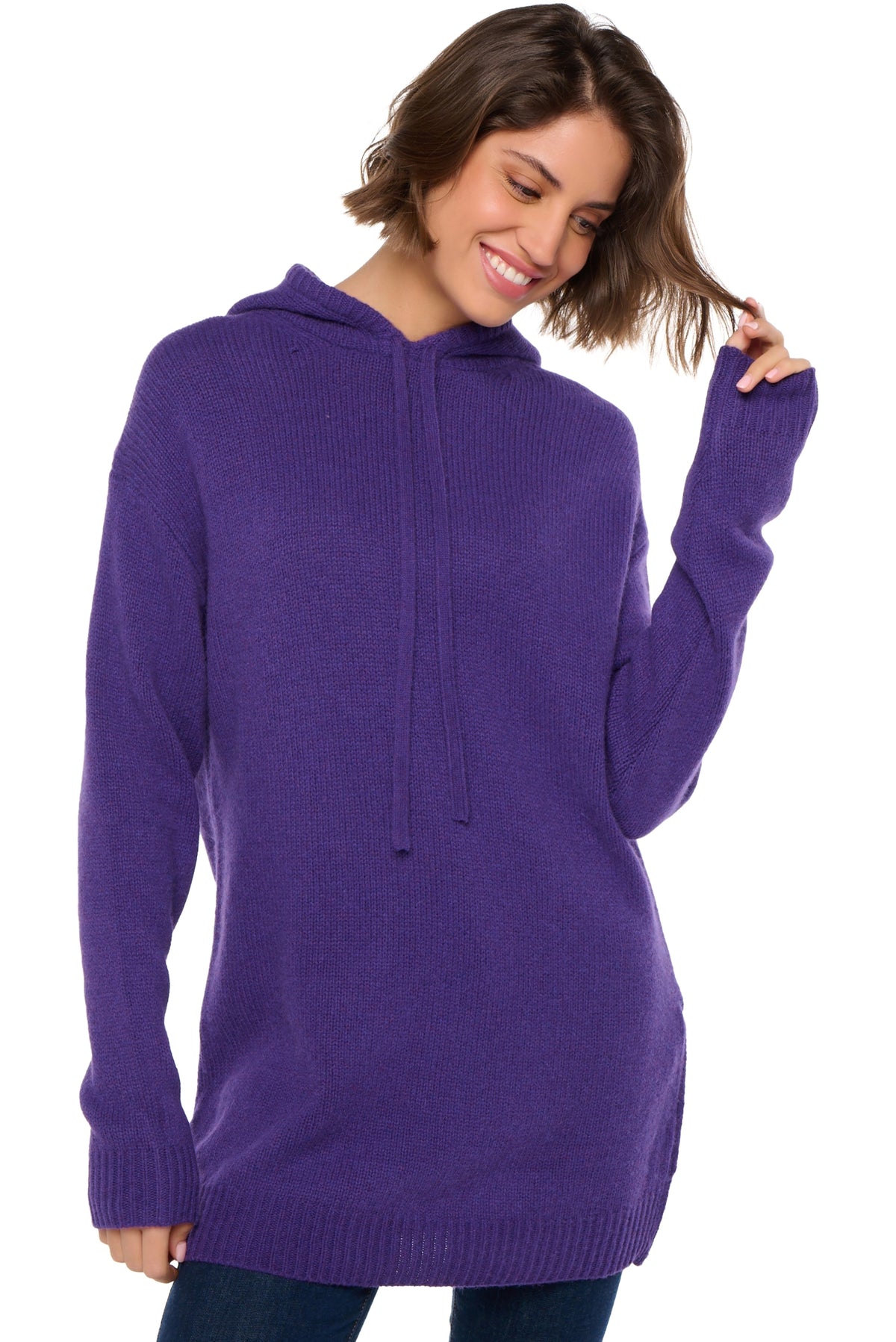Veria aus Yak für Damen - deep purple - Mahogany