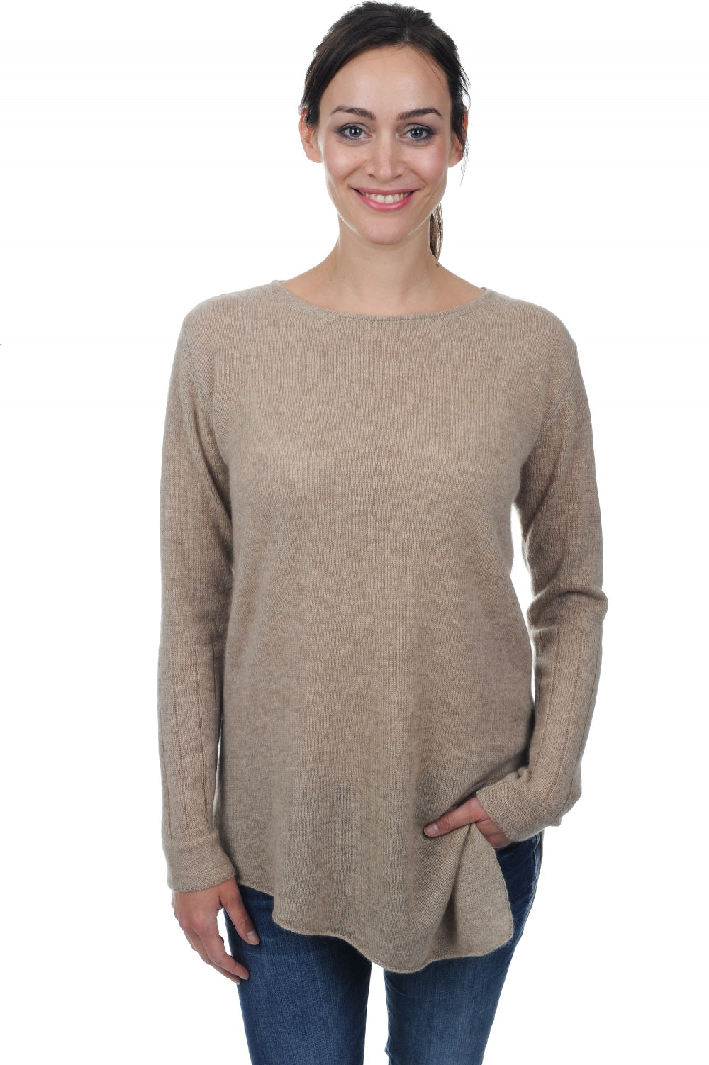 Zaia aus Kaschmir für Damen - Natural Brown - Mahogany