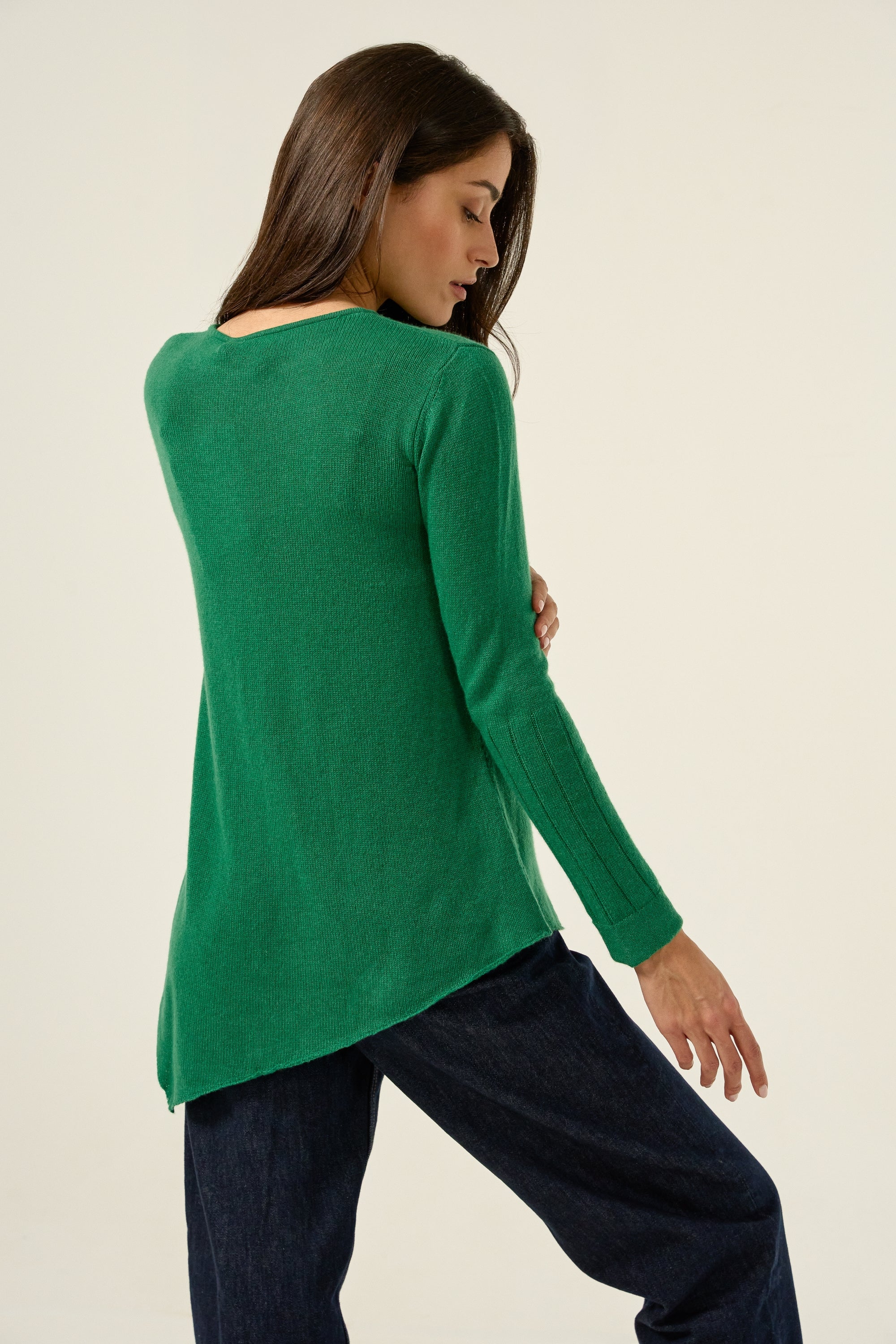 Zaia en cachemire femme - Vue 5 - vert anglais - Mahogany