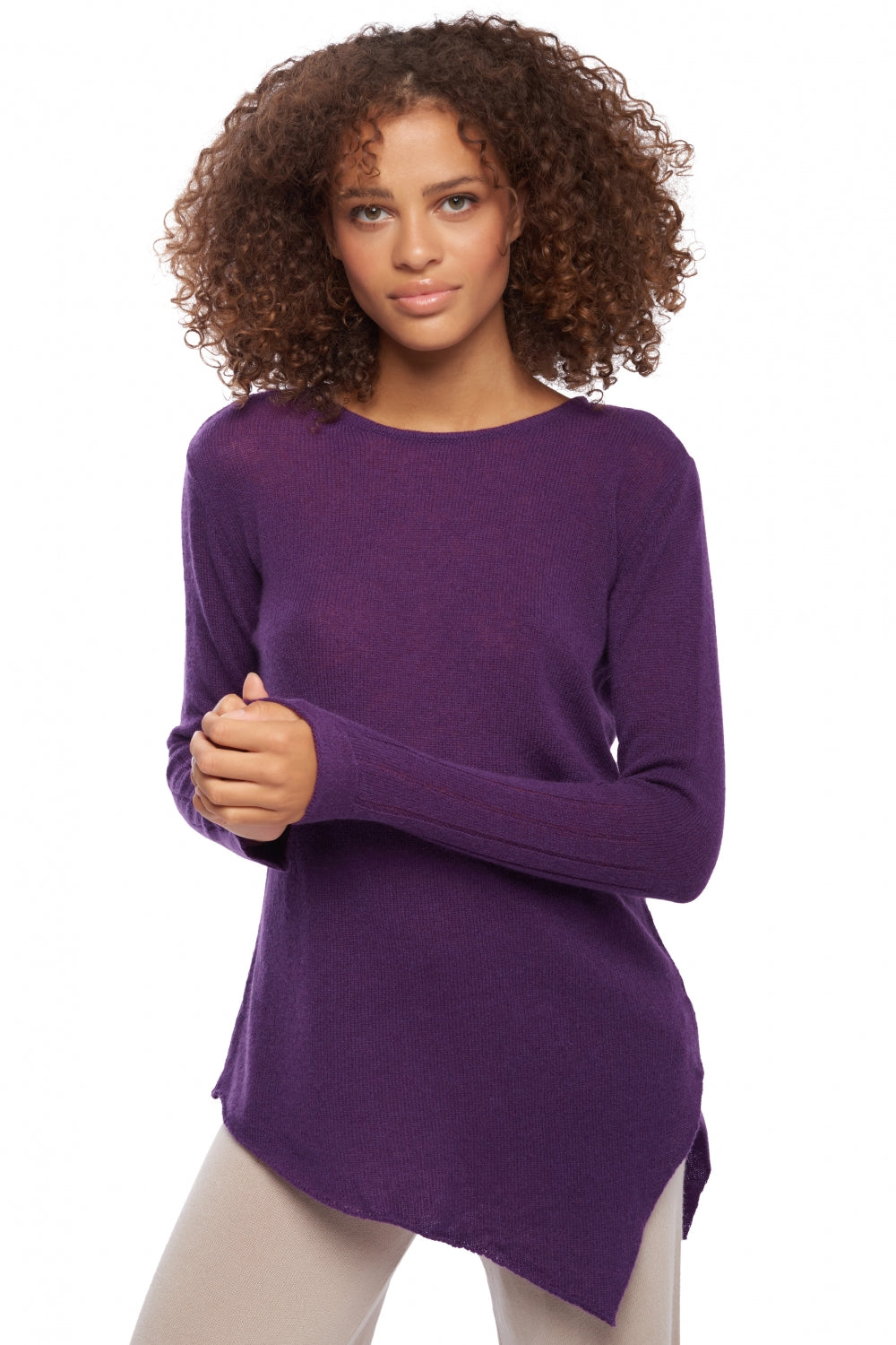 Zaia aus Kaschmir für Damen - kräftiges Violett - Mahogany