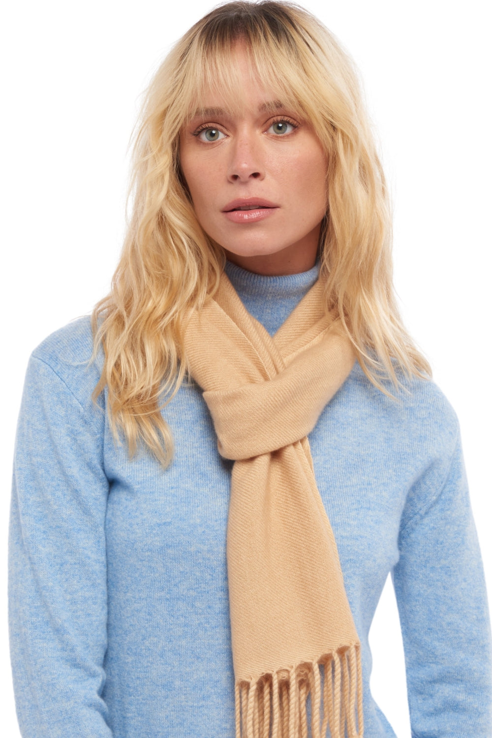 Zak170 aus gemischtem Kaschmir - Beige - Mahogany