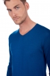 Cashmere Duvet kaschmir pullover herren v ausschnitt leopaul santorini blau 2xl