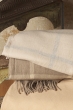 Cashmere accessoires kaschmir plaid decke altay 150 x 190 zeitloses beige flanellgrau meliert 150 x 190 cm