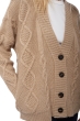 Cashmere kaschmir pullover damen strickjacken cardigan valaska natural brown l